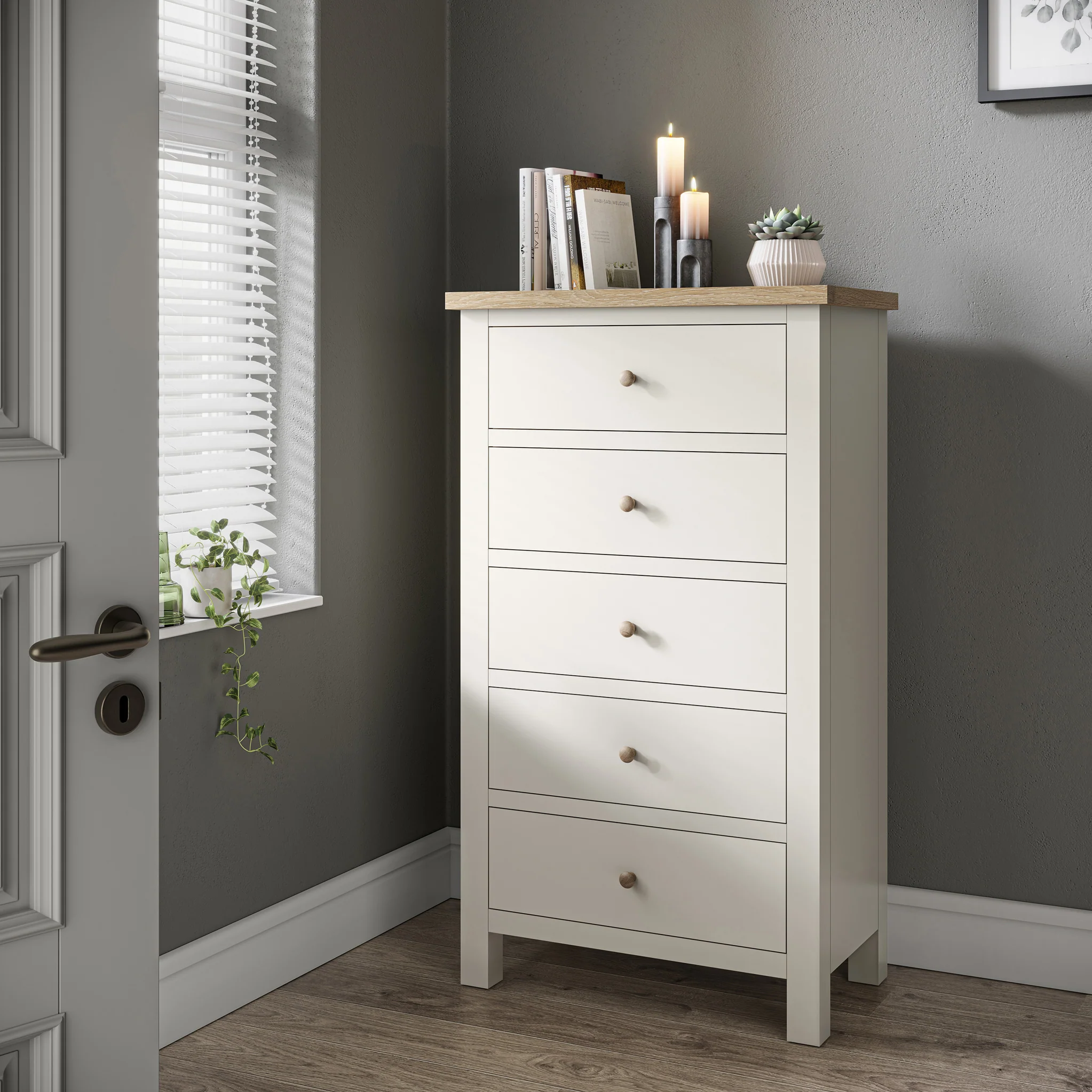 Farro XL 5 Drawer Tallboy Chest - Image 30