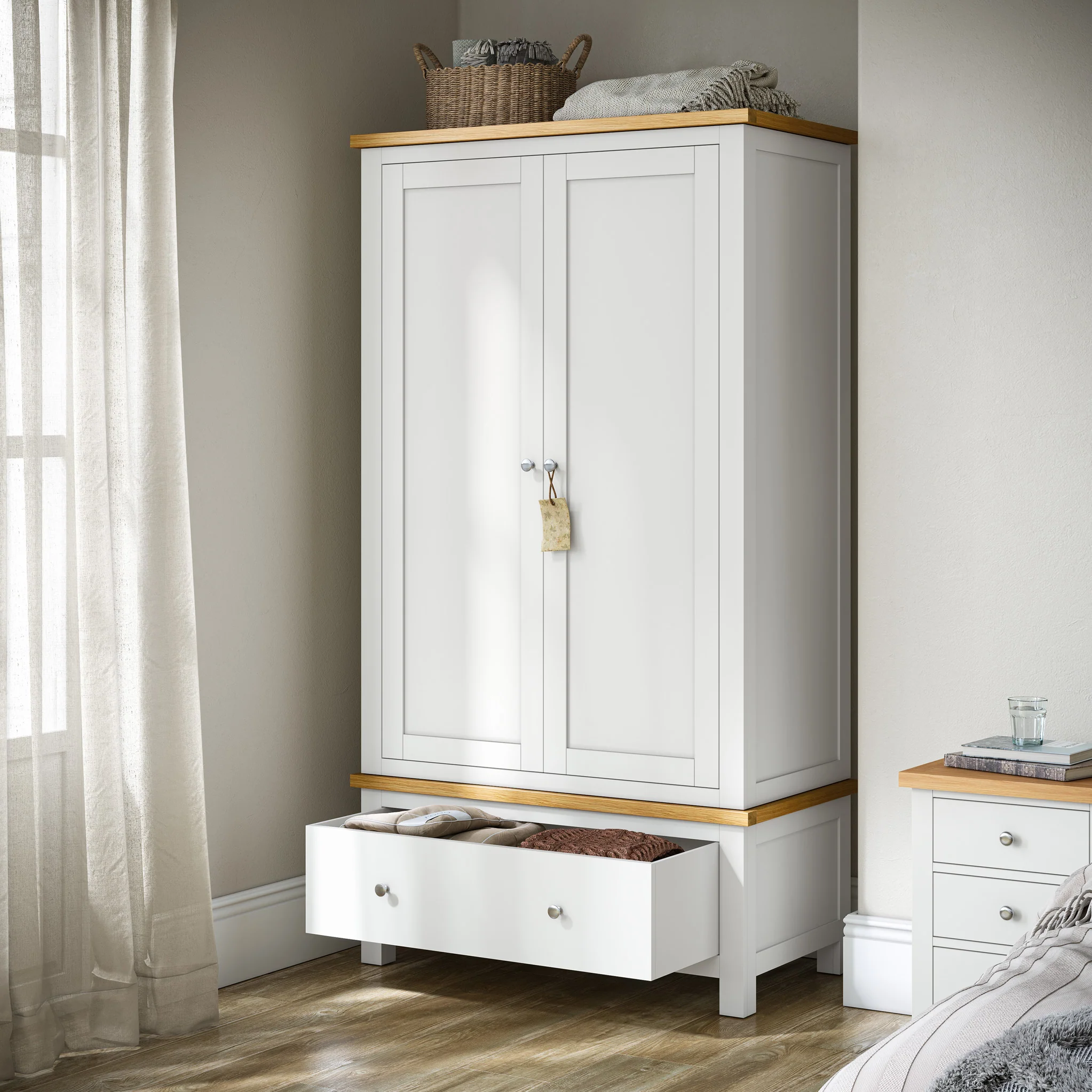 Farro XL Double Wardrobe with Drawer - Image 2
