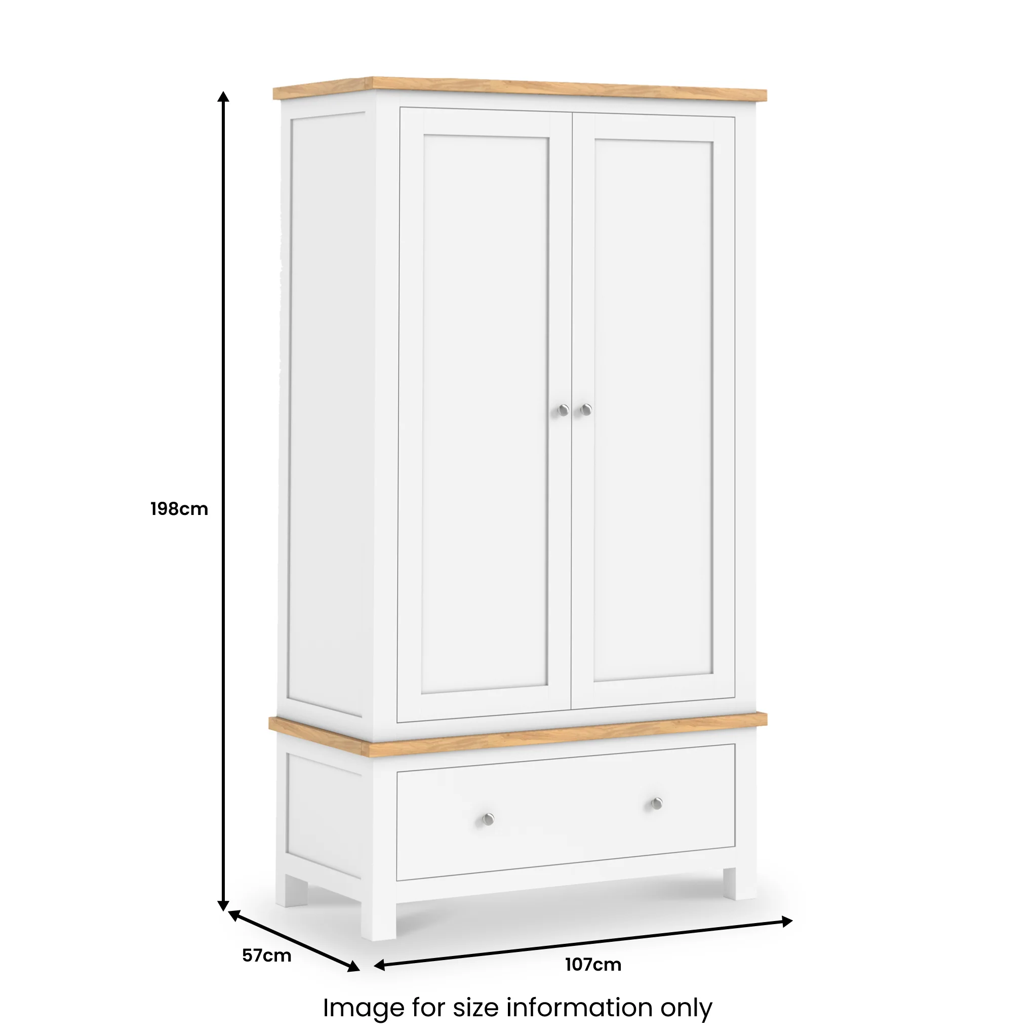 Farro XL Double Wardrobe with Drawer - Image 22