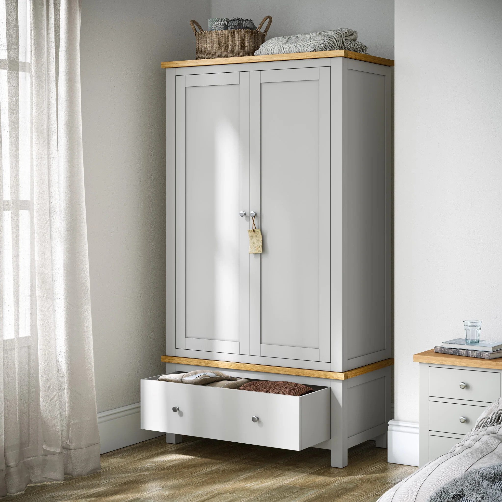 Farro XL Double Wardrobe with Drawer - Image 9