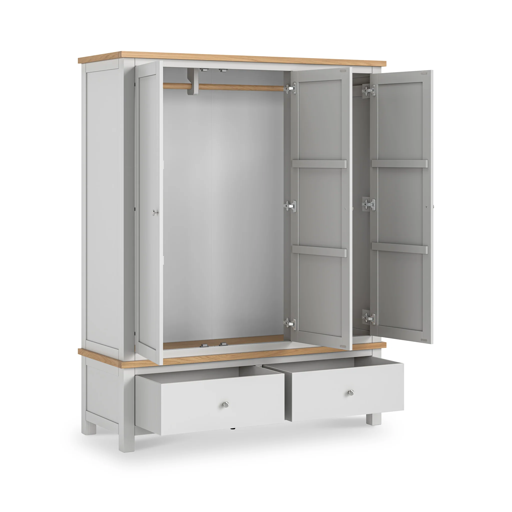 Farro XL Triple Wardrobe with 2 Drawers - Image 12