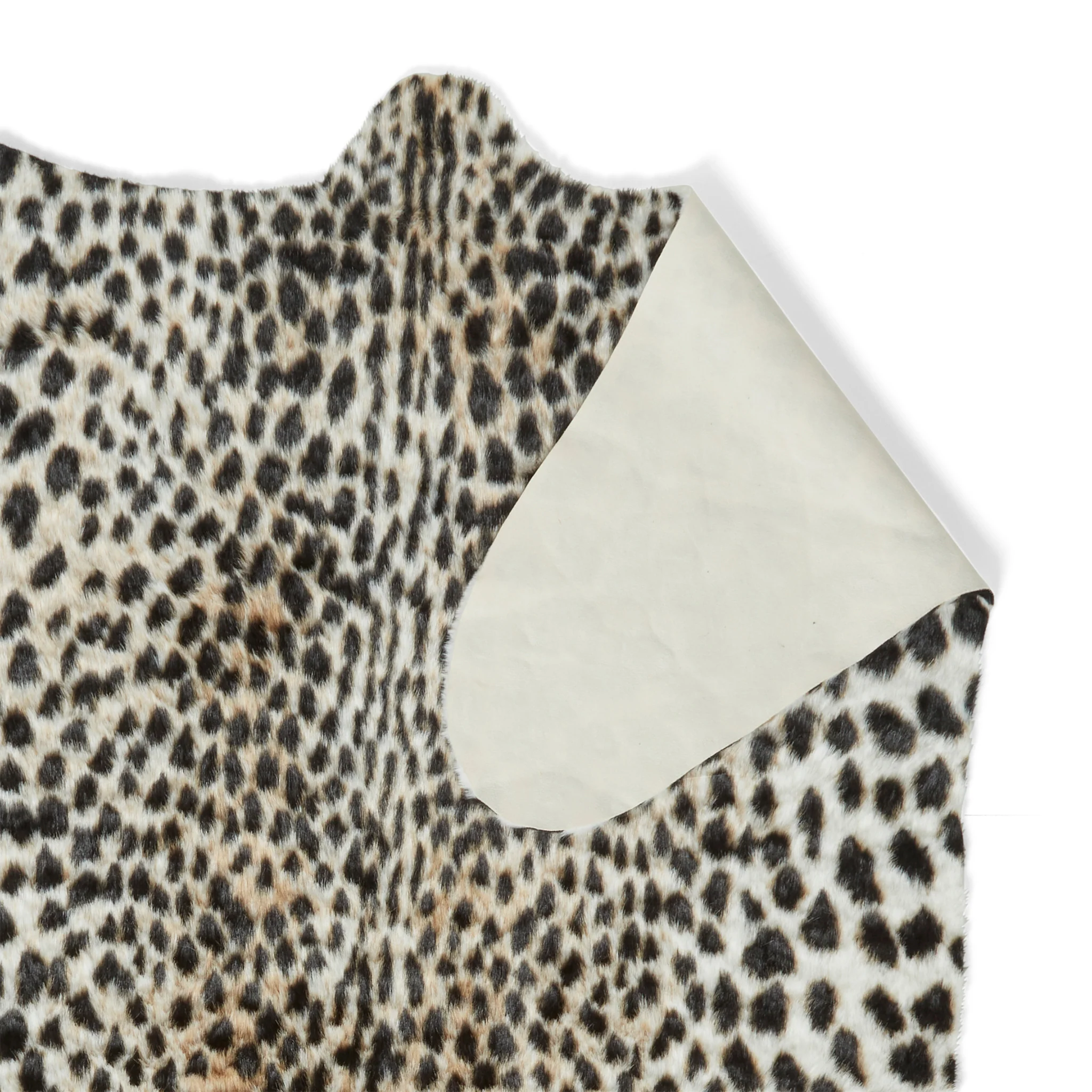 Faux Fur Cheetah Print Rug - Image 5