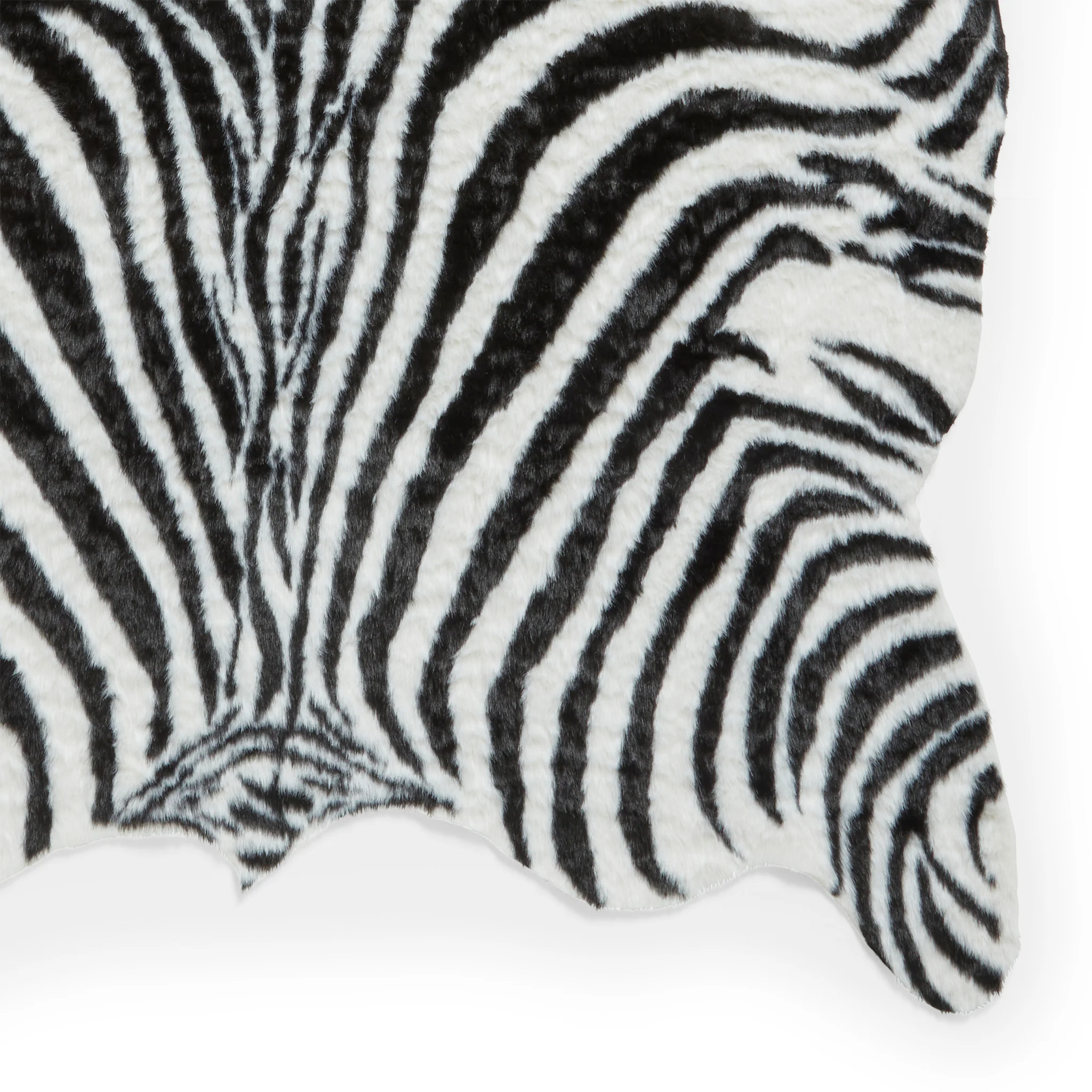 Faux Fur Zebra Print Rug - Image 5
