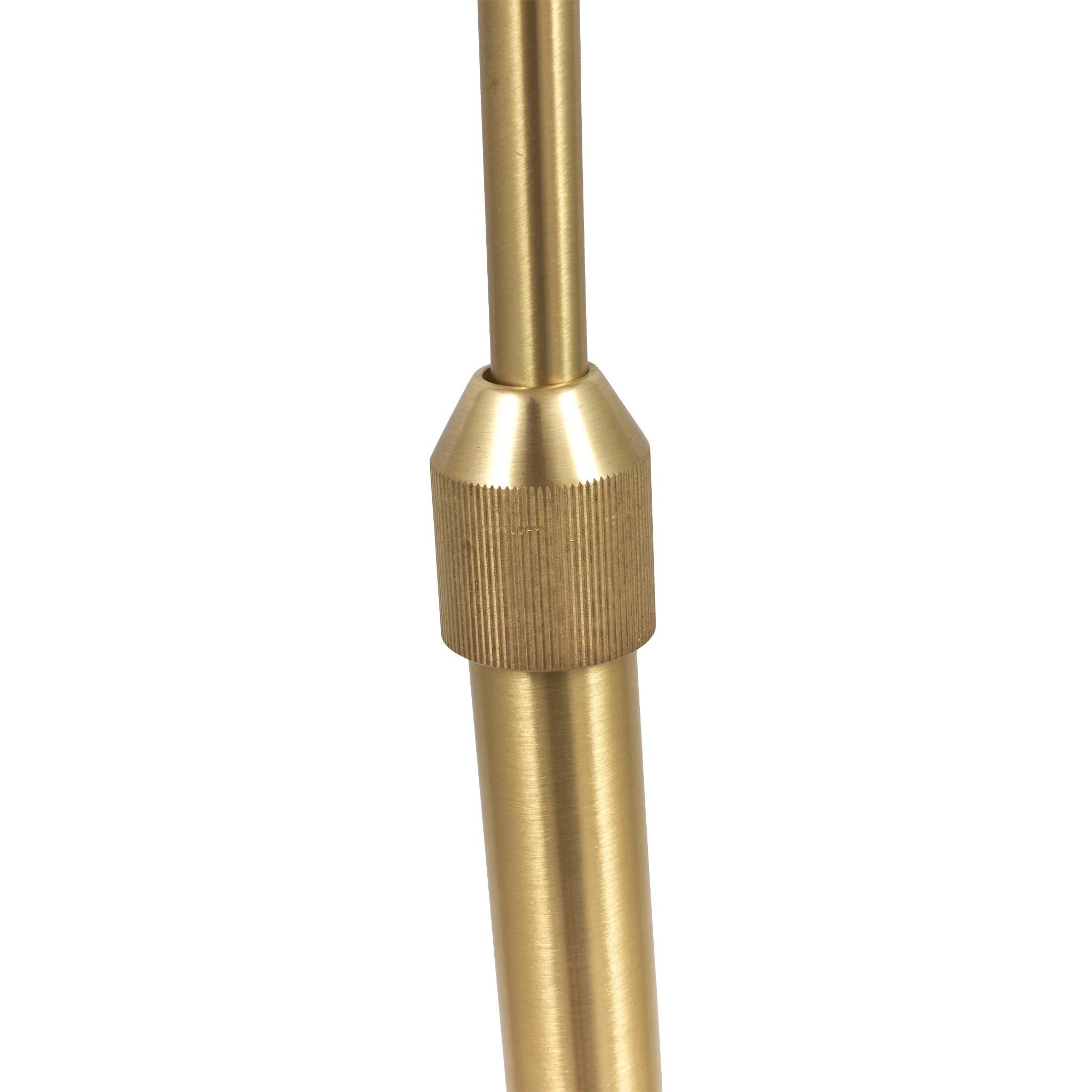 Feliciani Brushed Brass Metal and White Marble Floor Lamp - Image 4