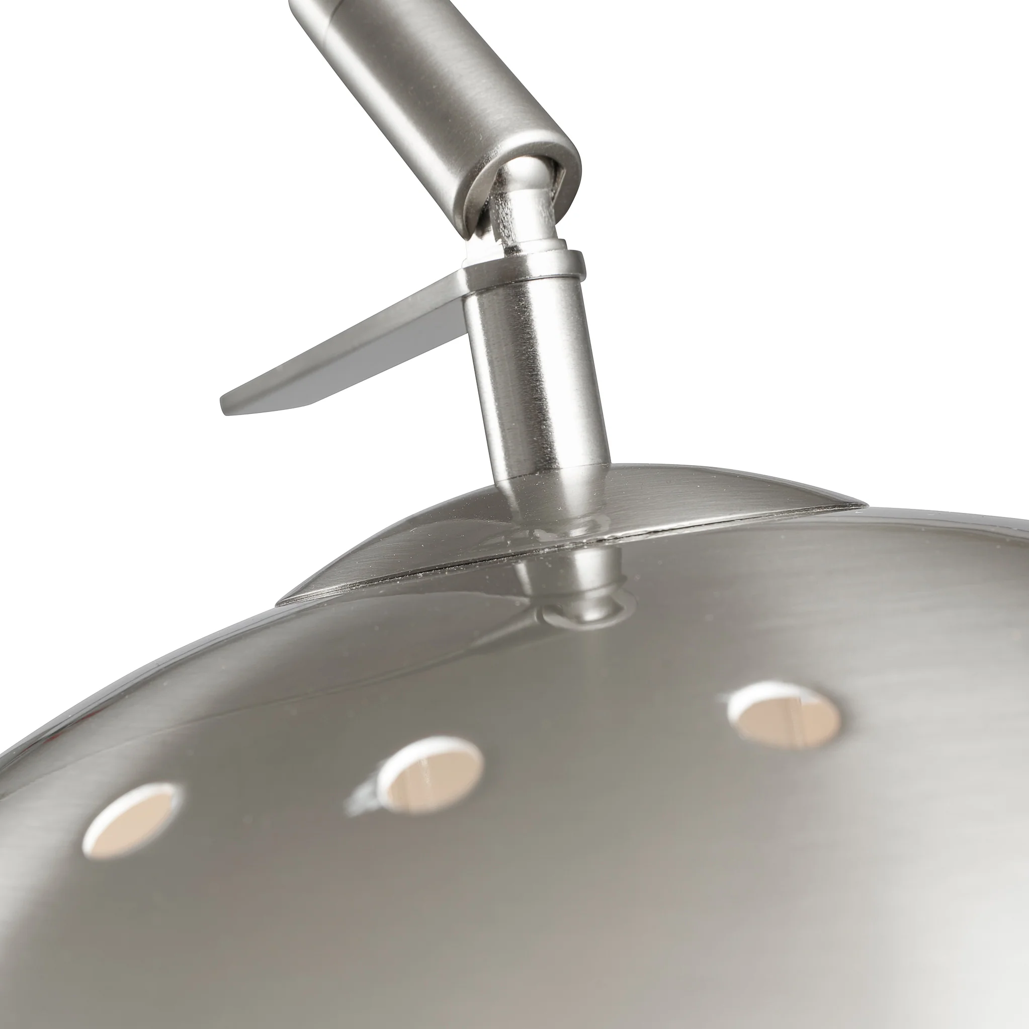 Feliciani Brushed Silver Metal and White Marble Floor Lamp - Image 7