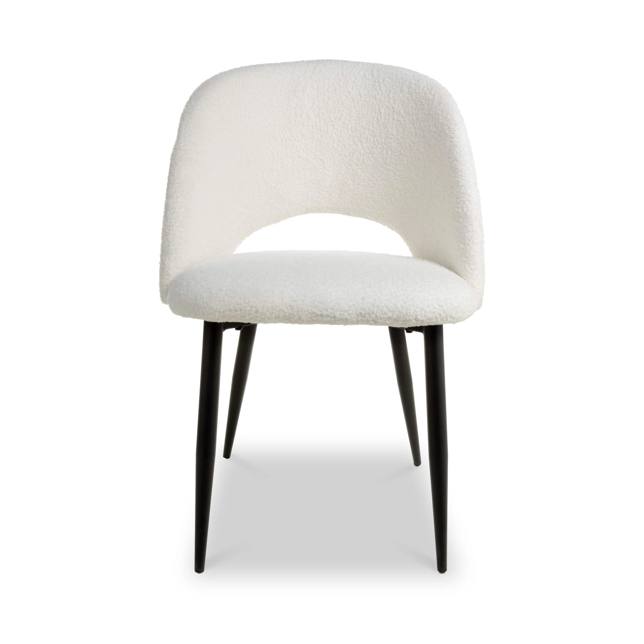 Fenan White Boucle Dining Chair - Image 2