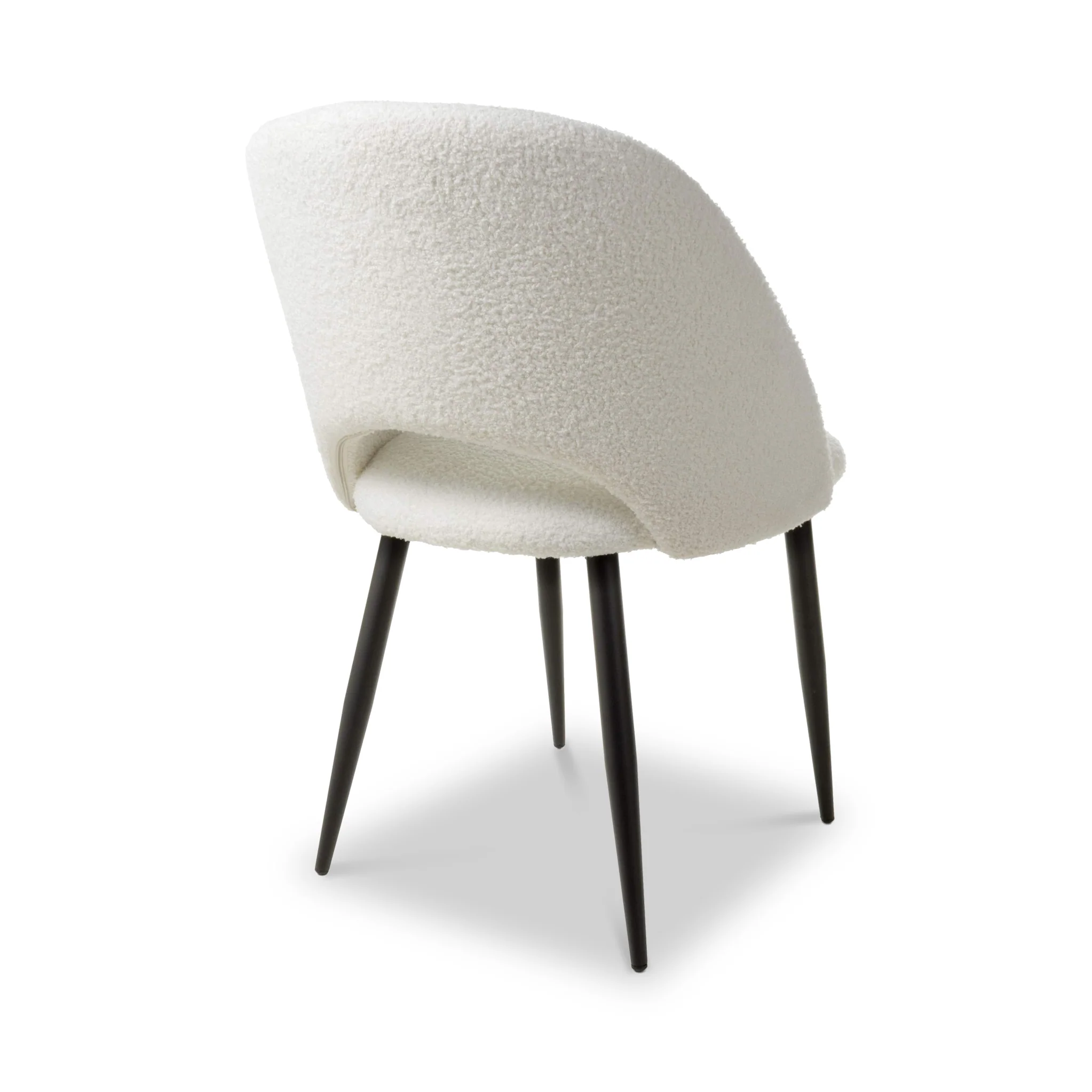 Fenan White Boucle Dining Chair - Image 5