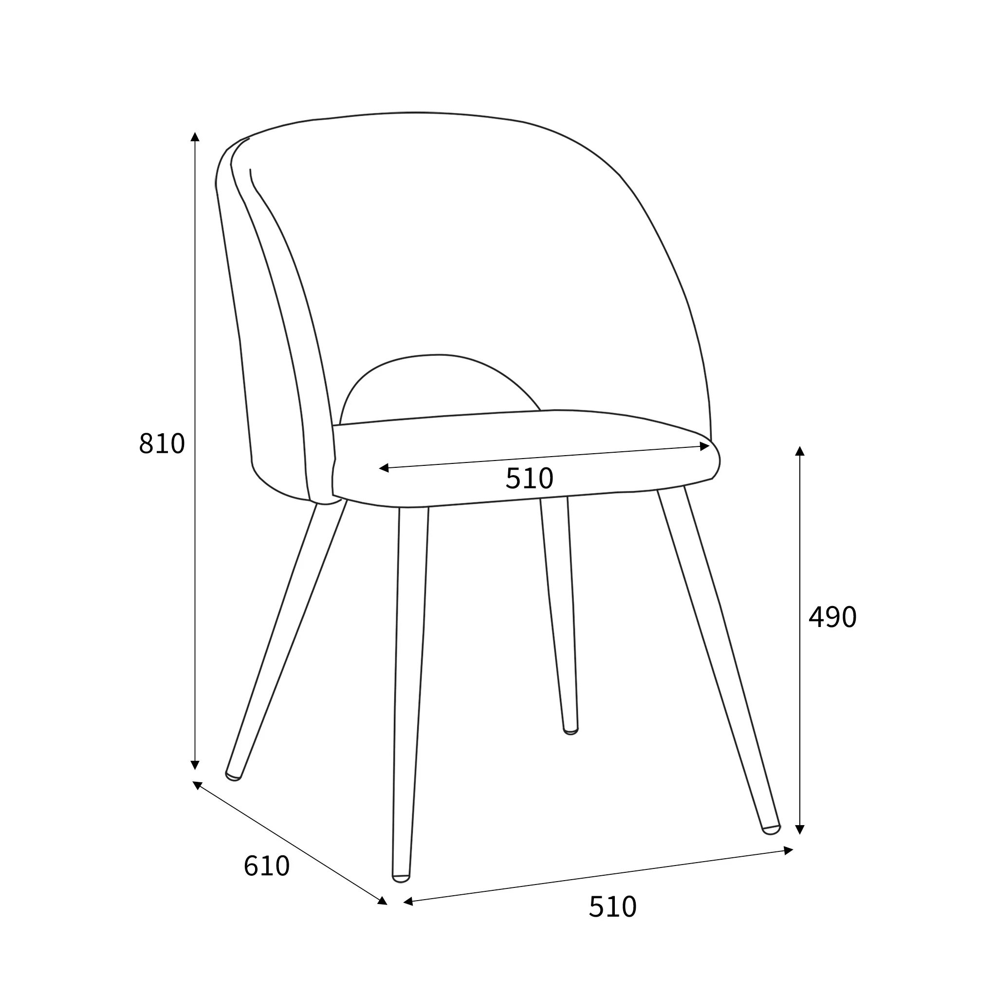 Fenan White Boucle Dining Chair - Image 9