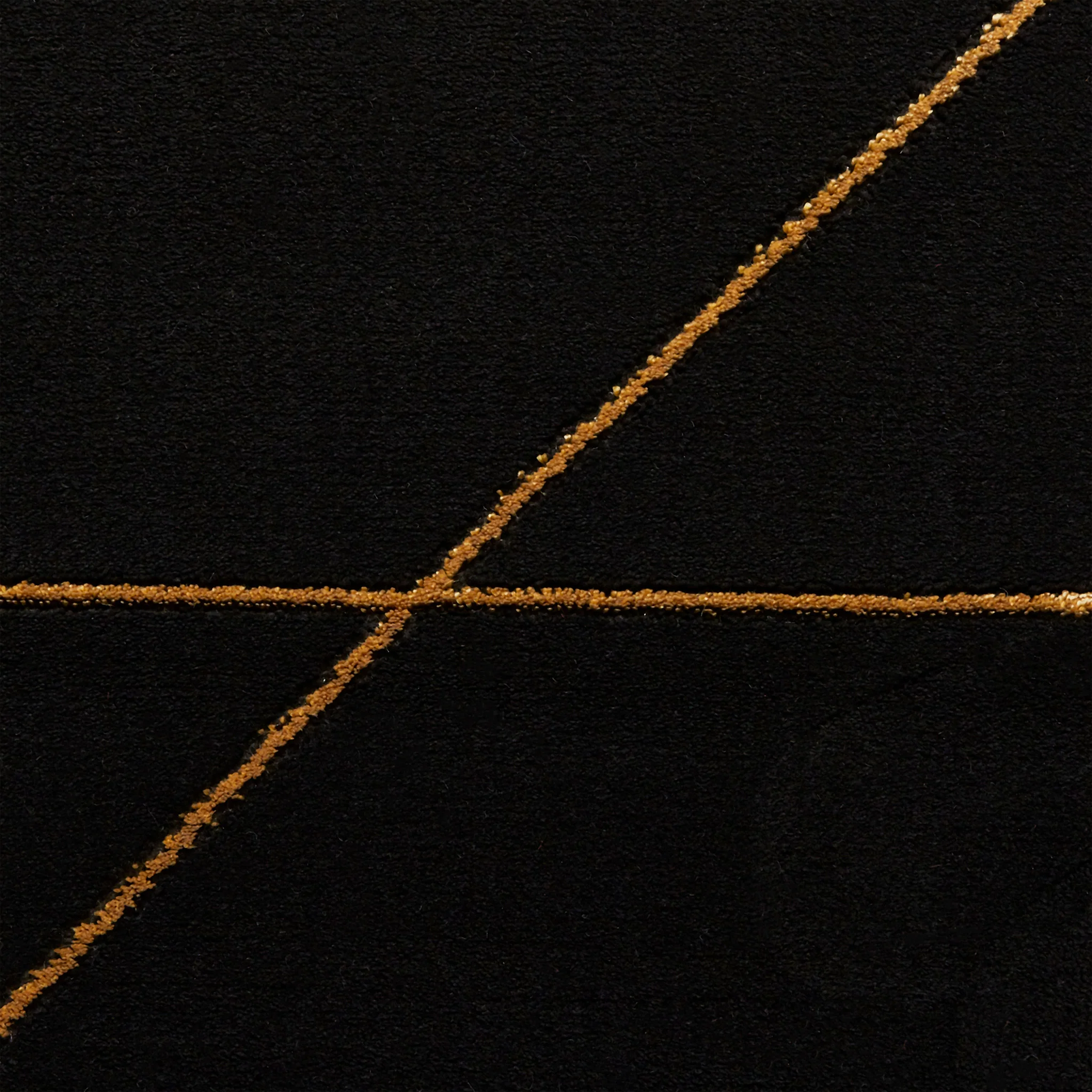 Fenway Black & Gold Geometric Super Soft Rug - Image 6