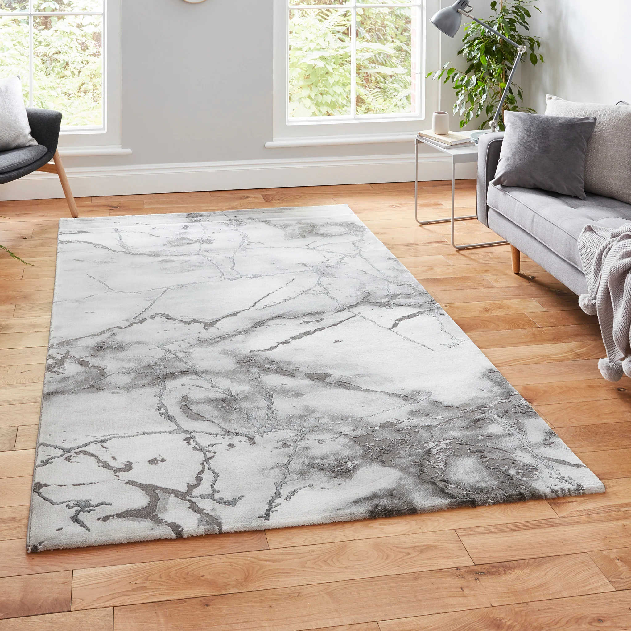 Fenway Marble Effect Super Soft Rug - Image 10