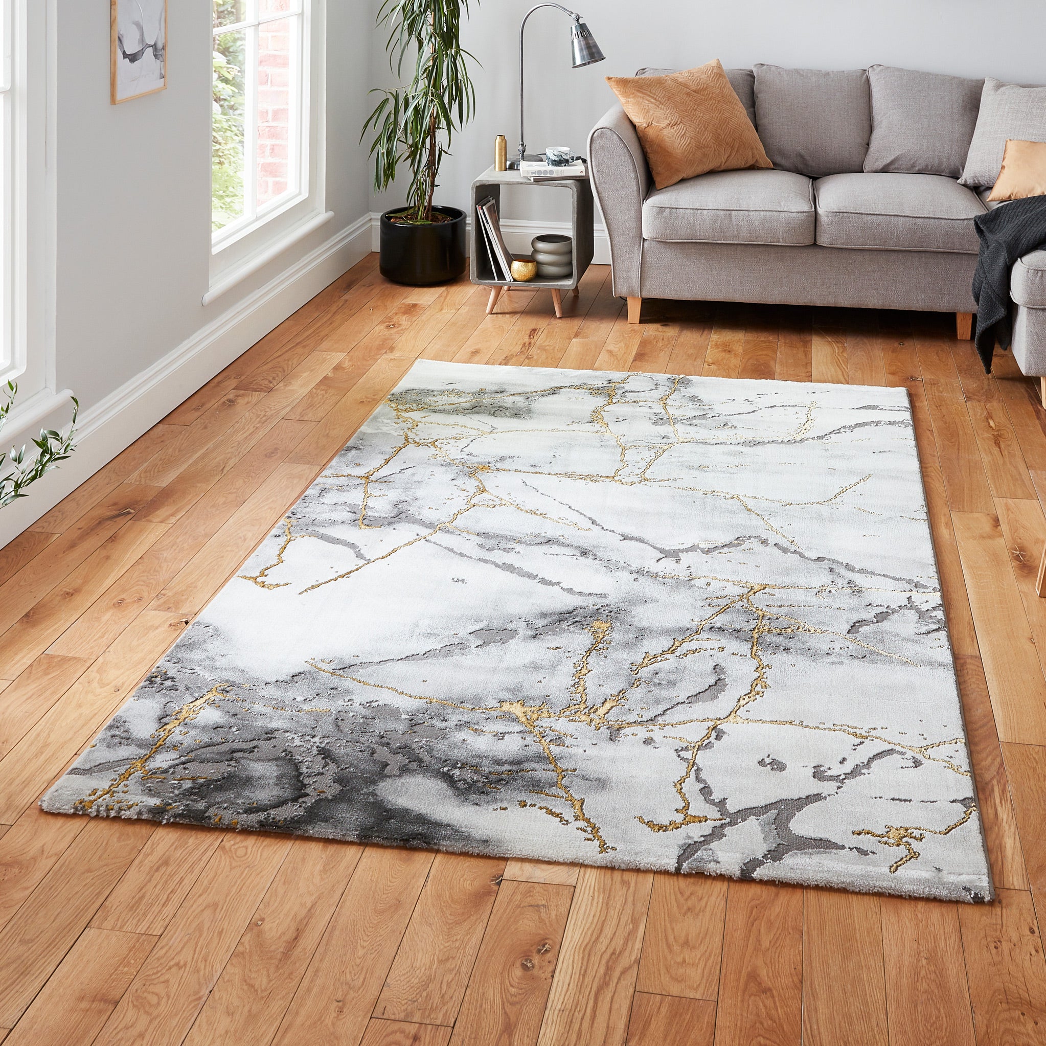 Fenway Marble Effect Super Soft Rug - Image 2
