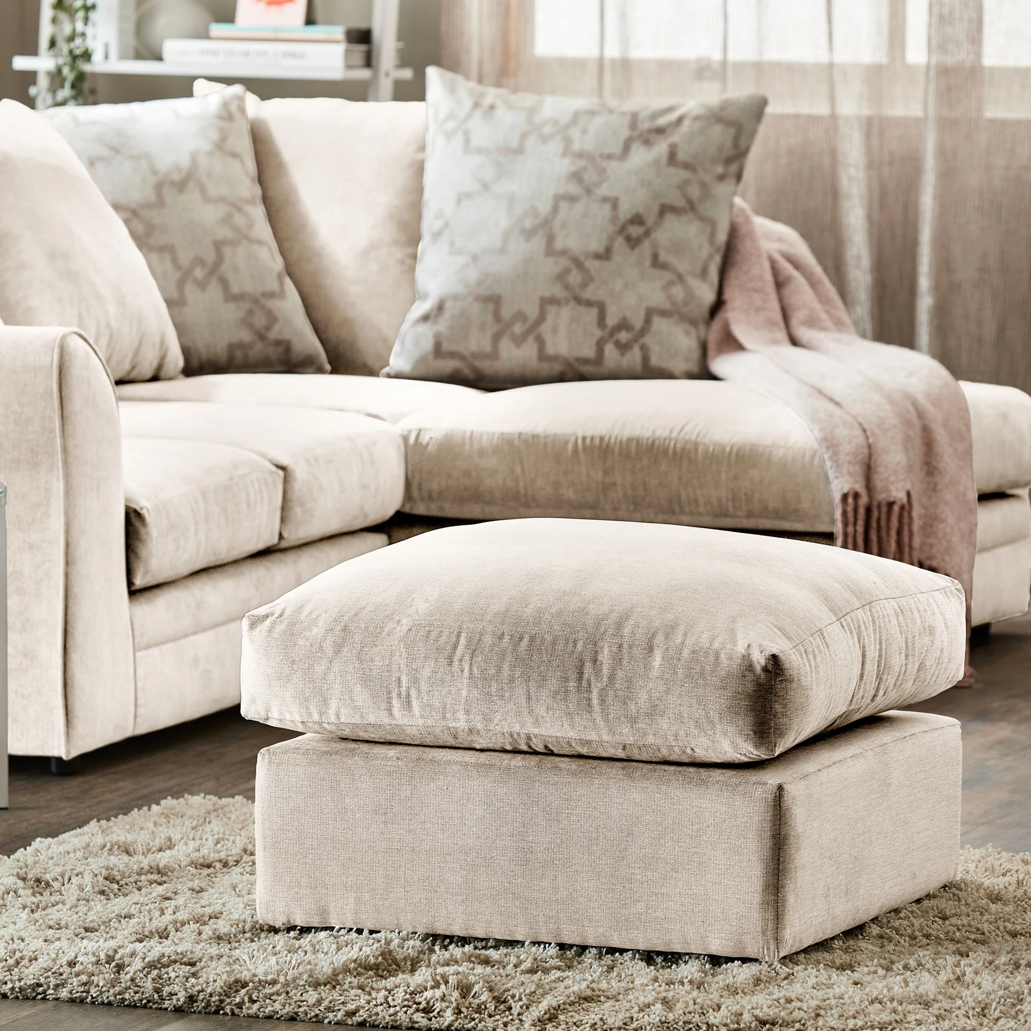 Fernley Chenille Footstool - Image 7