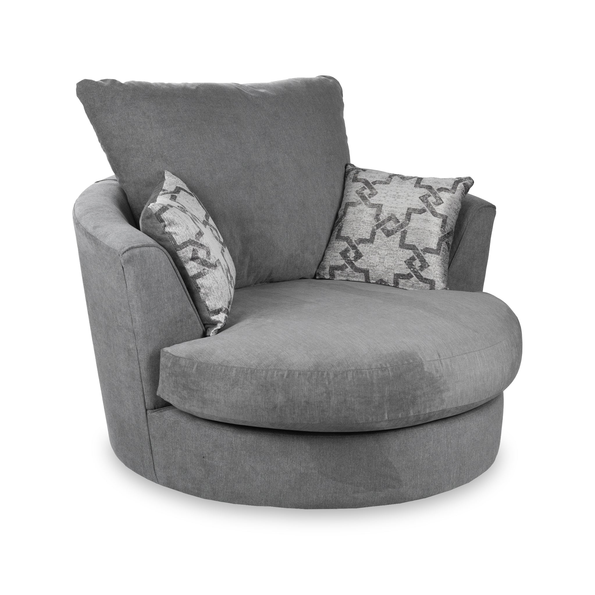 Fernley Chenille Swivel Armchair - Image 7