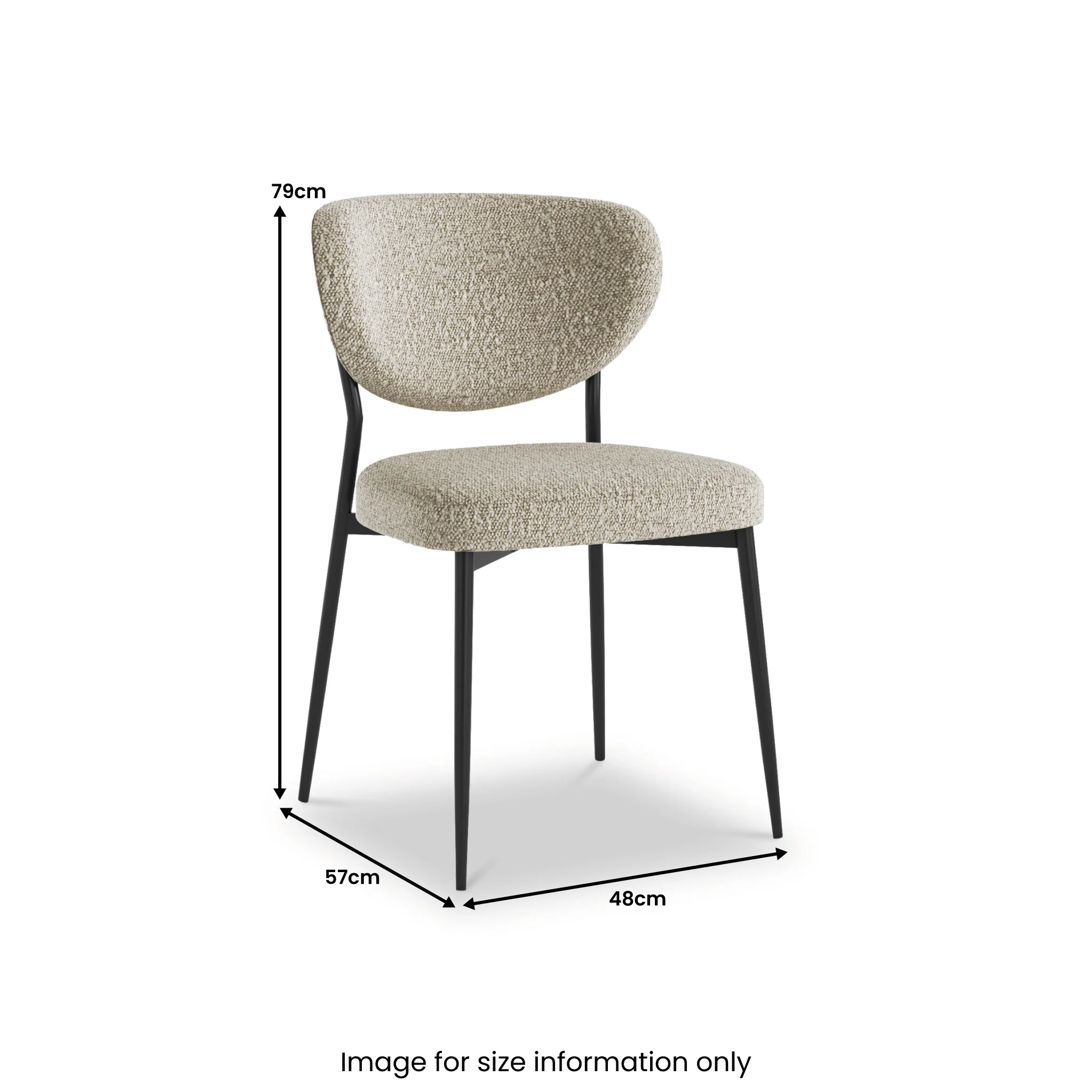 Fierro Boucle Dining Chair - Image 3