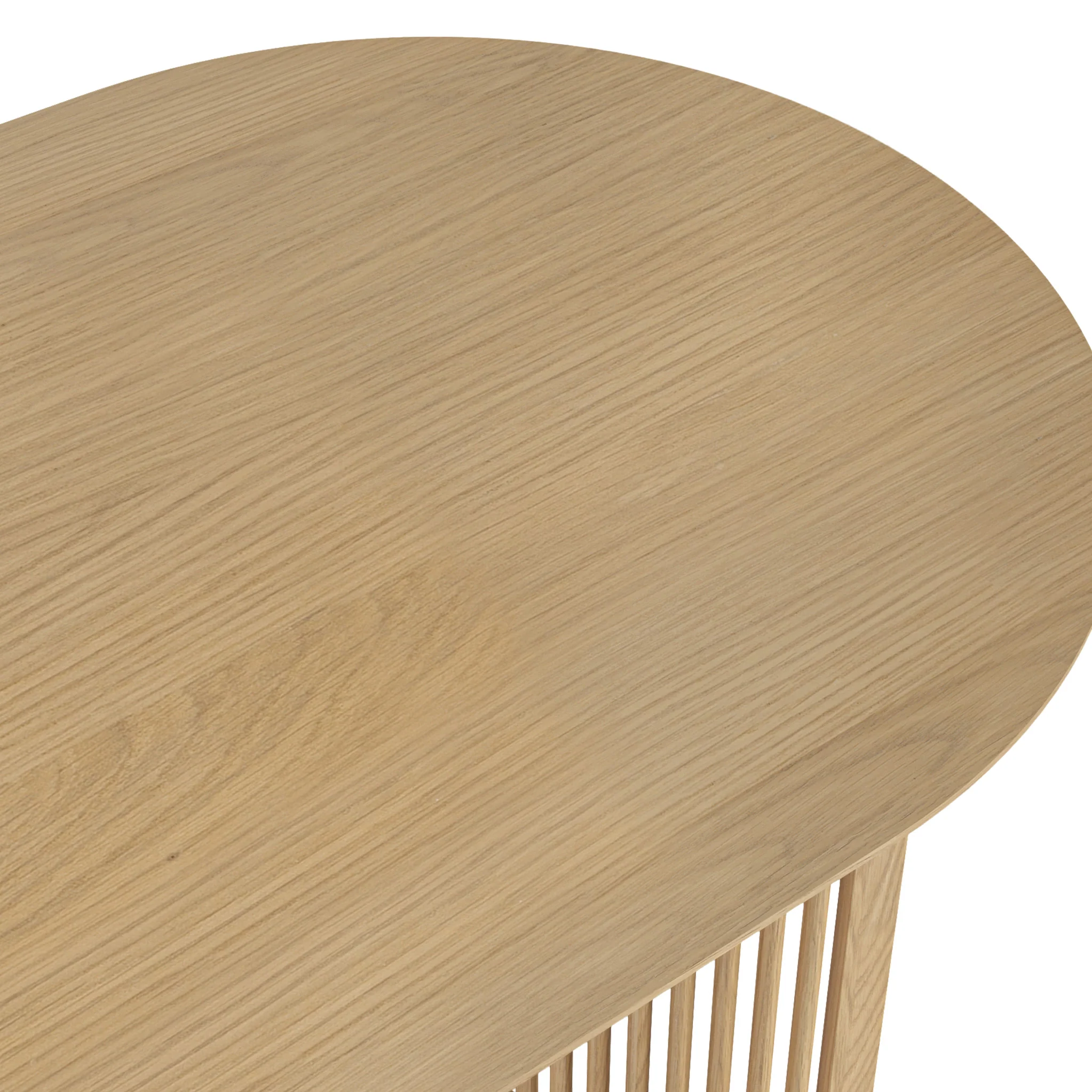 Finch Oak Slatted 180cm Oval Dining Table - Image 4