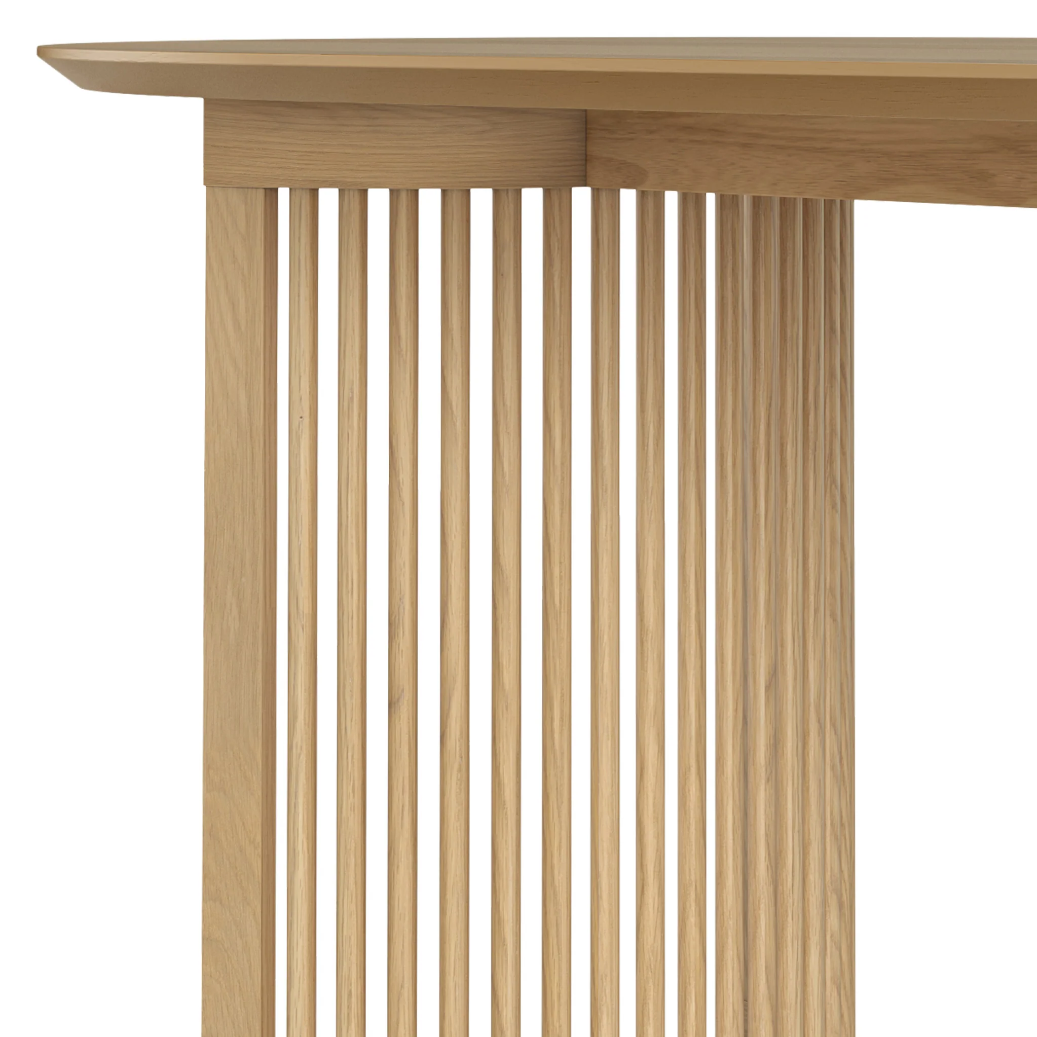 Finch Oak Slatted 180cm Oval Dining Table - Image 5