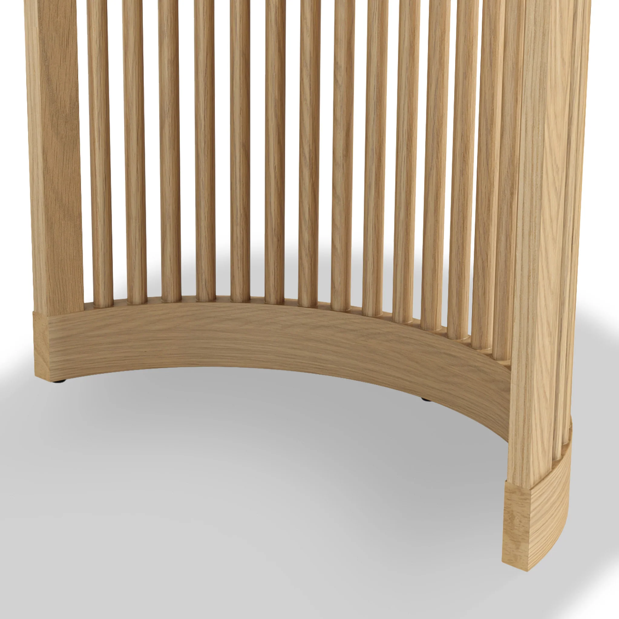 Finch Oak Slatted 180cm Oval Dining Table - Image 6