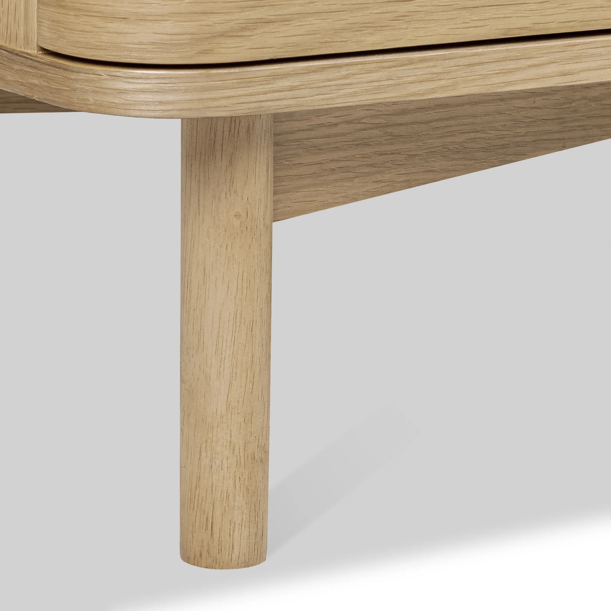 Finch Oak Slatted 3 Drawer Chest - Image 8