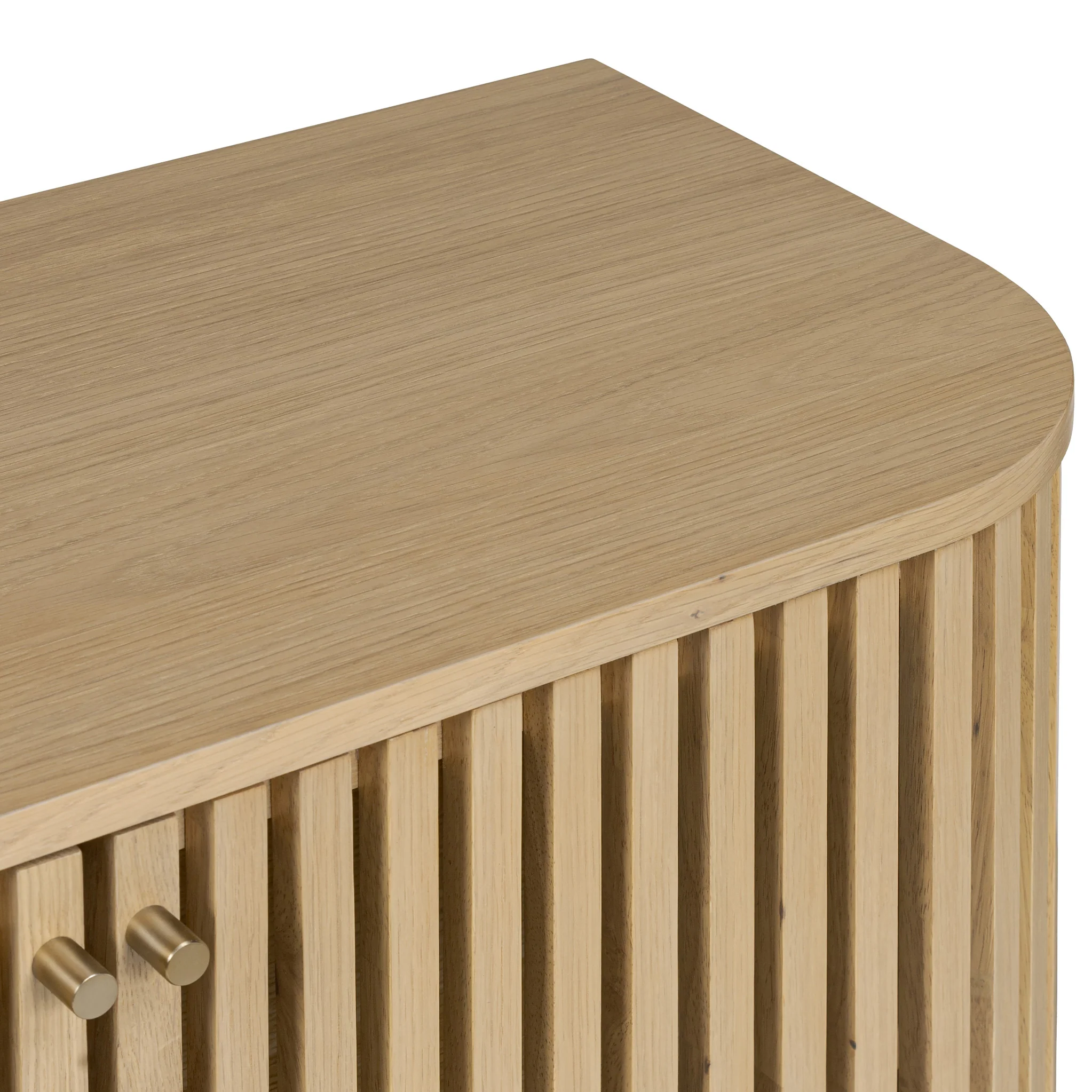 Finch Oak Slatted 4 Door Large Sideboard - Image 6