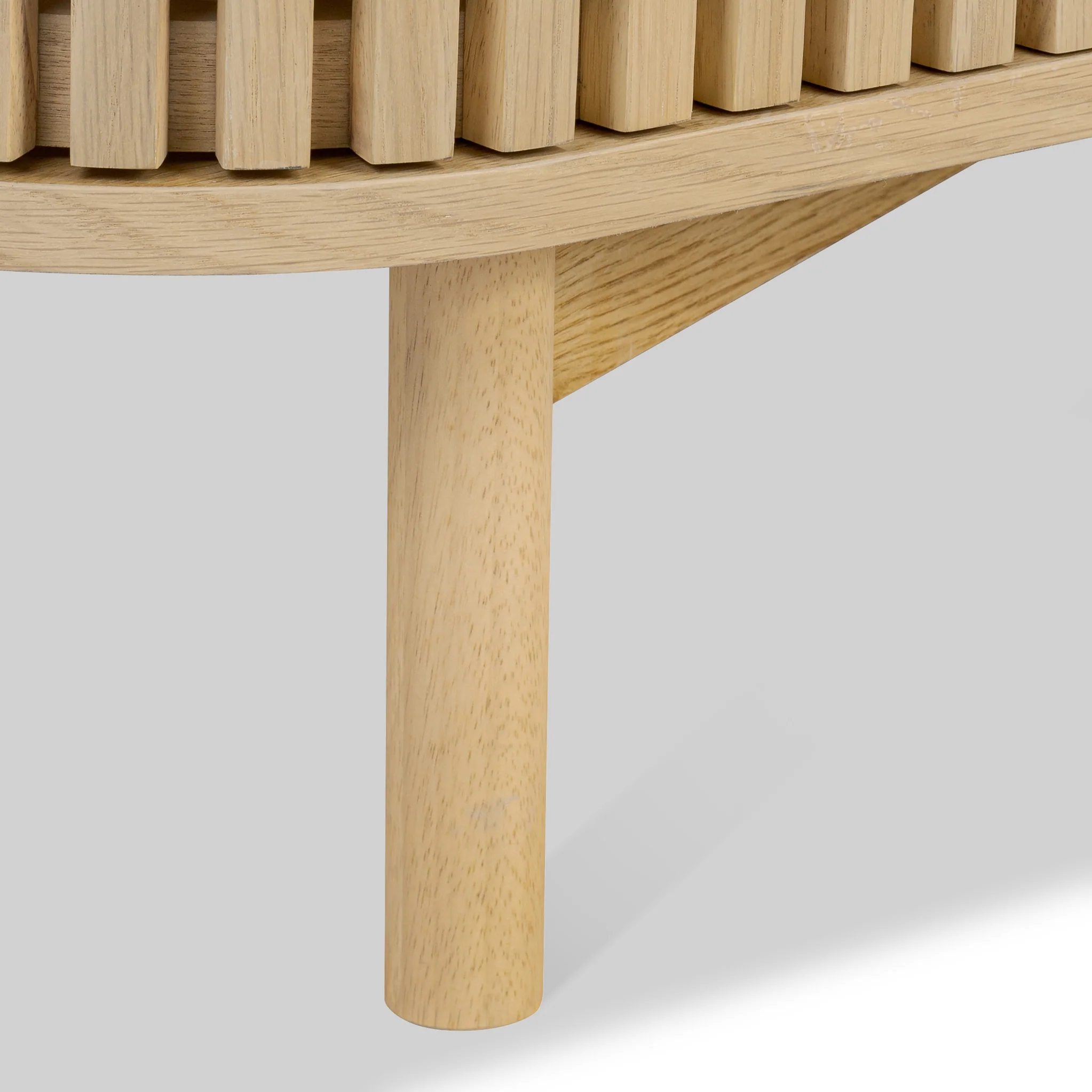 Finch Oak Slatted 4 Door Large Sideboard - Image 9