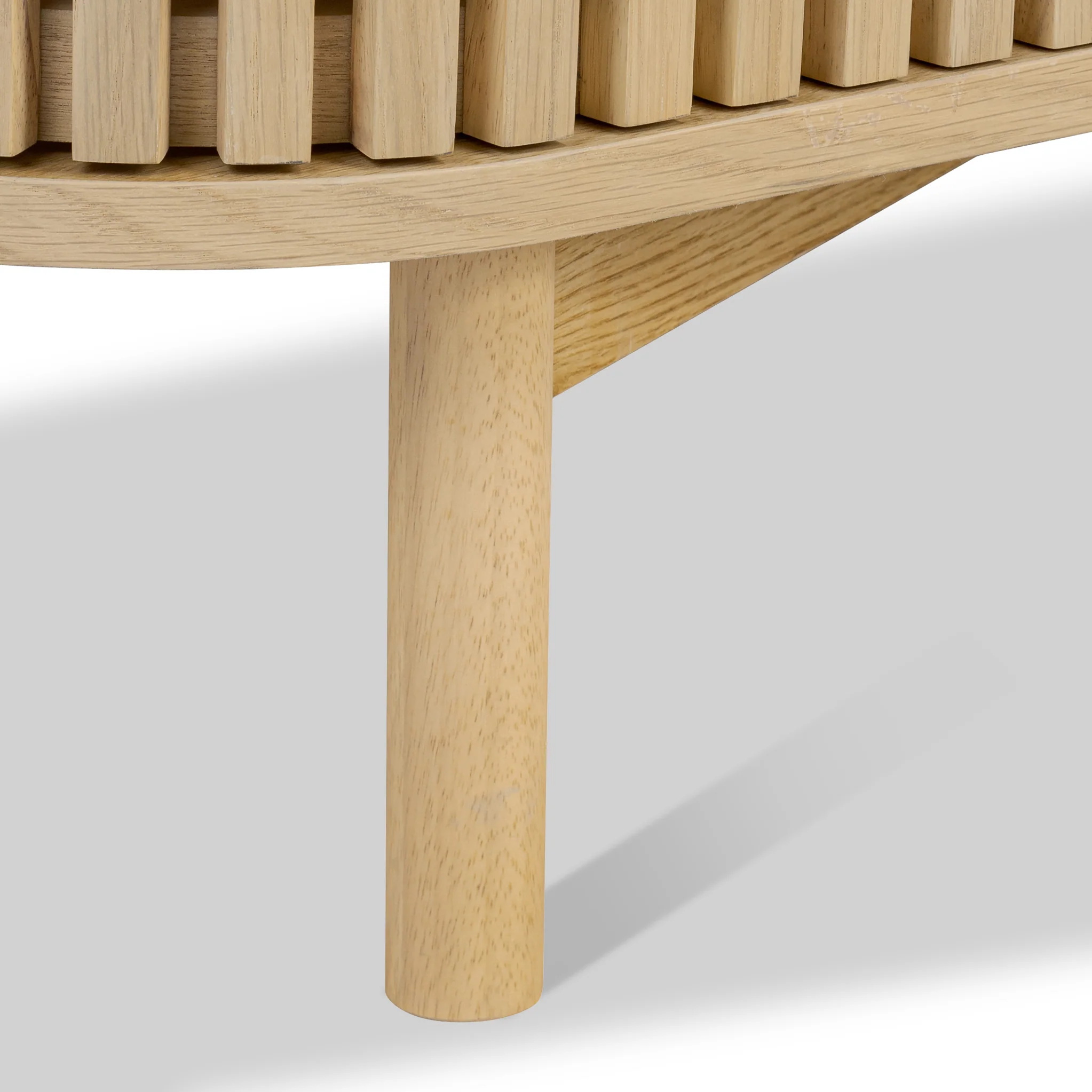 Finch Oak Slatted Small Sideboard - Image 10
