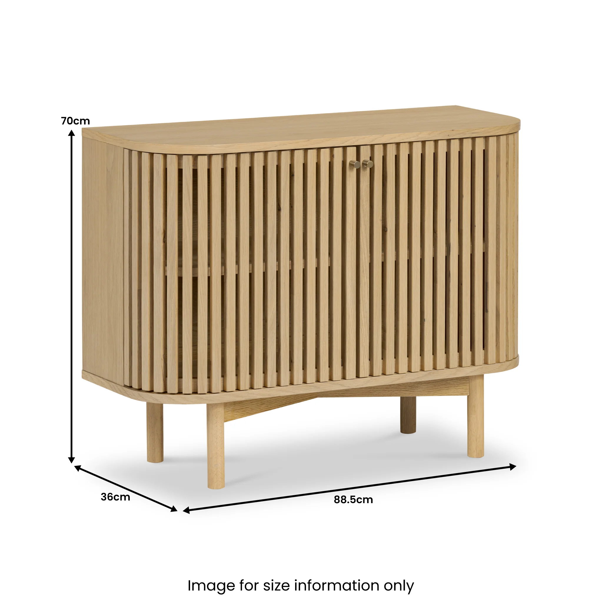 Finch Oak Slatted Small Sideboard - Image 13