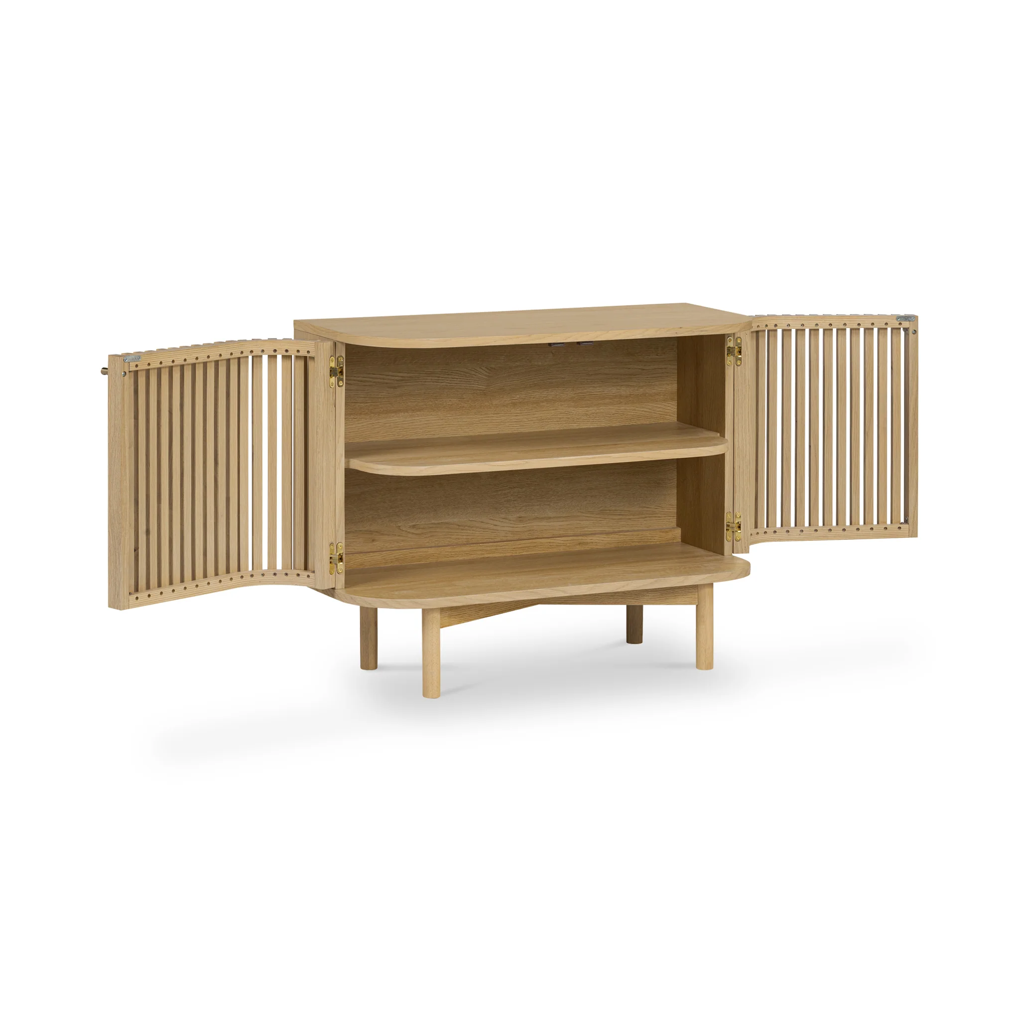 Finch Oak Slatted Small Sideboard - Image 4