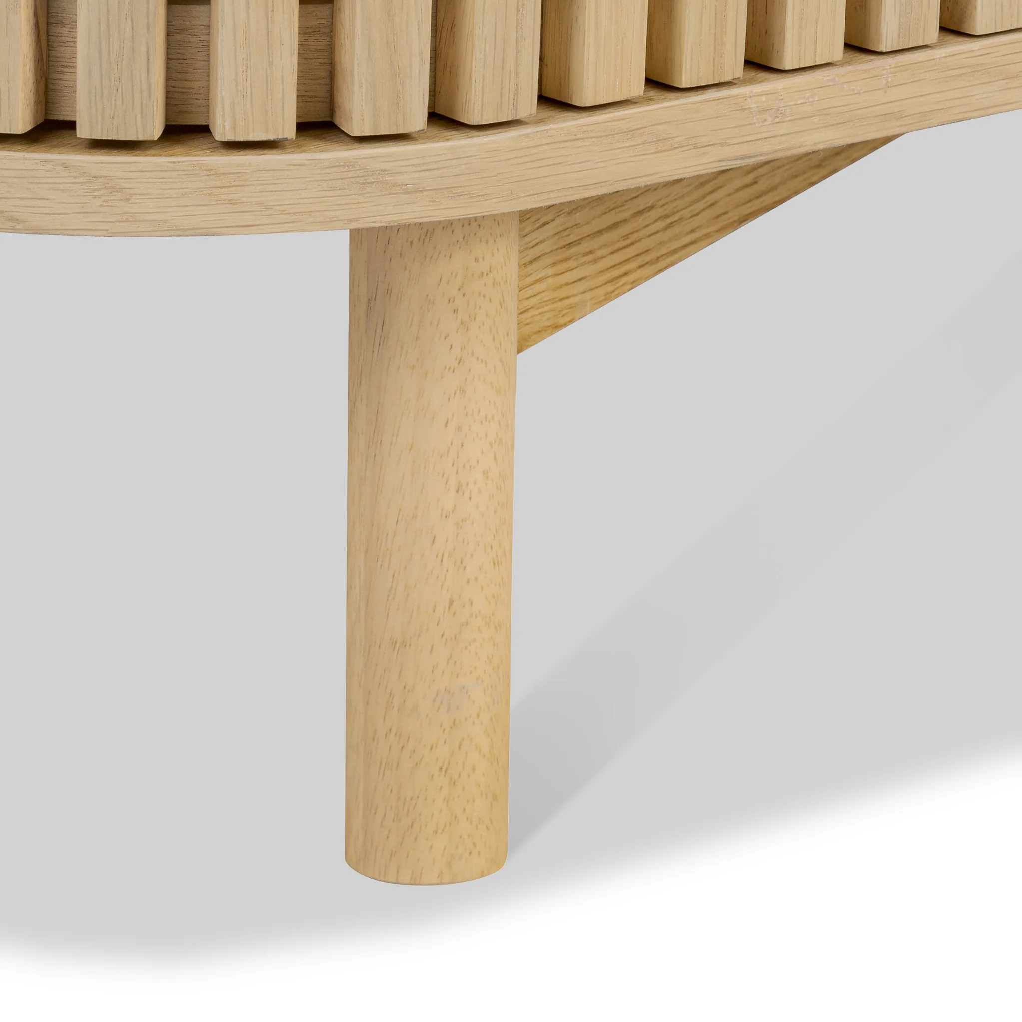 Finch Oak Slatted Storage Bench - Image 7