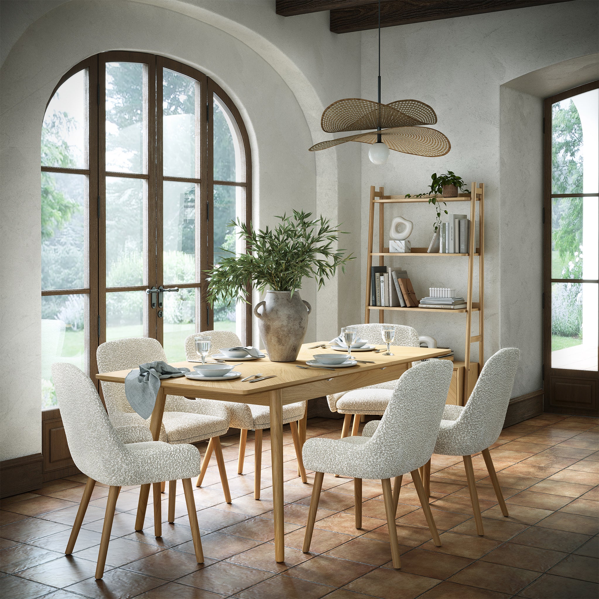 Flintham Oak 140-190cm Extendable Dining Table - Image 2