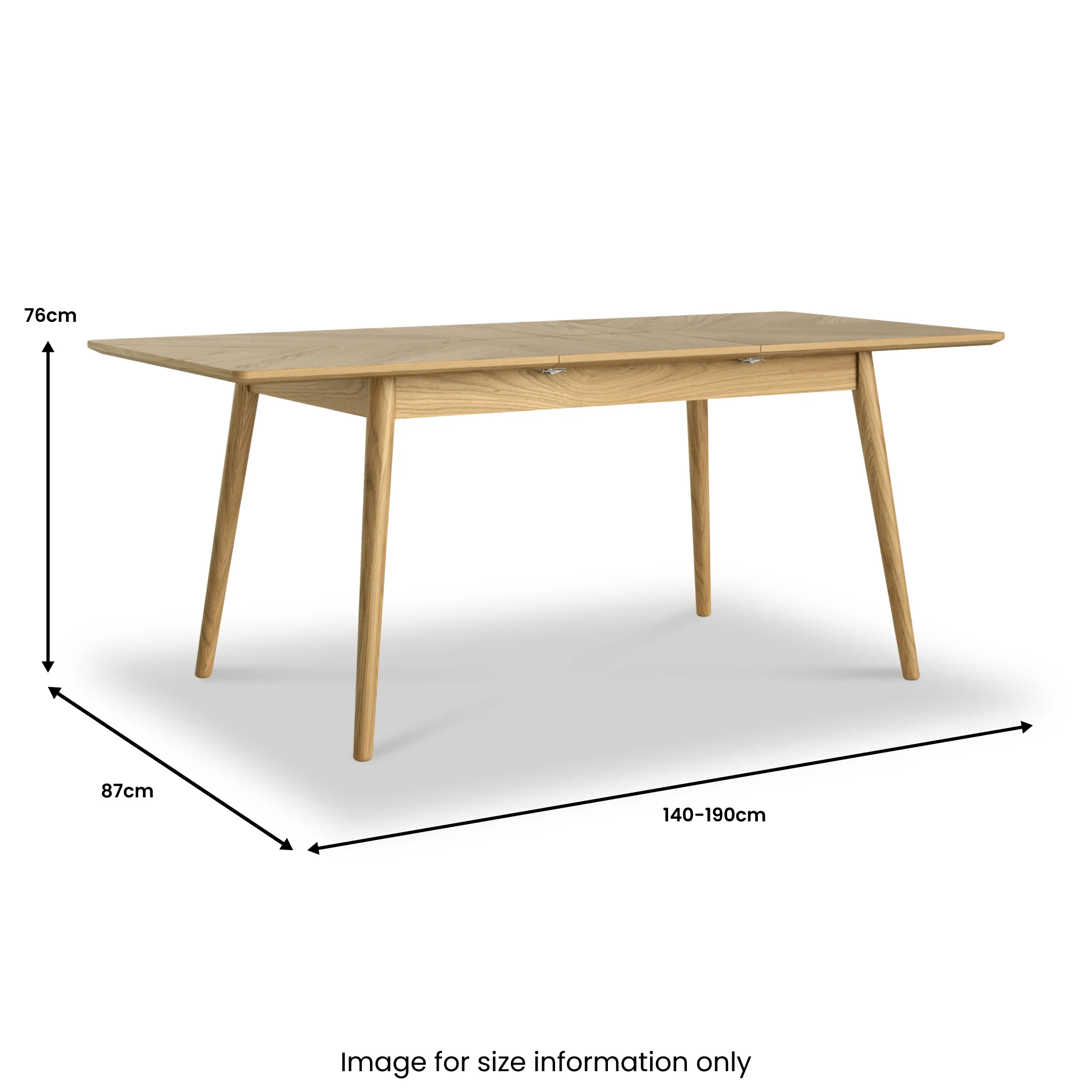 Flintham Oak 140-190cm Extendable Dining Table - Image 4