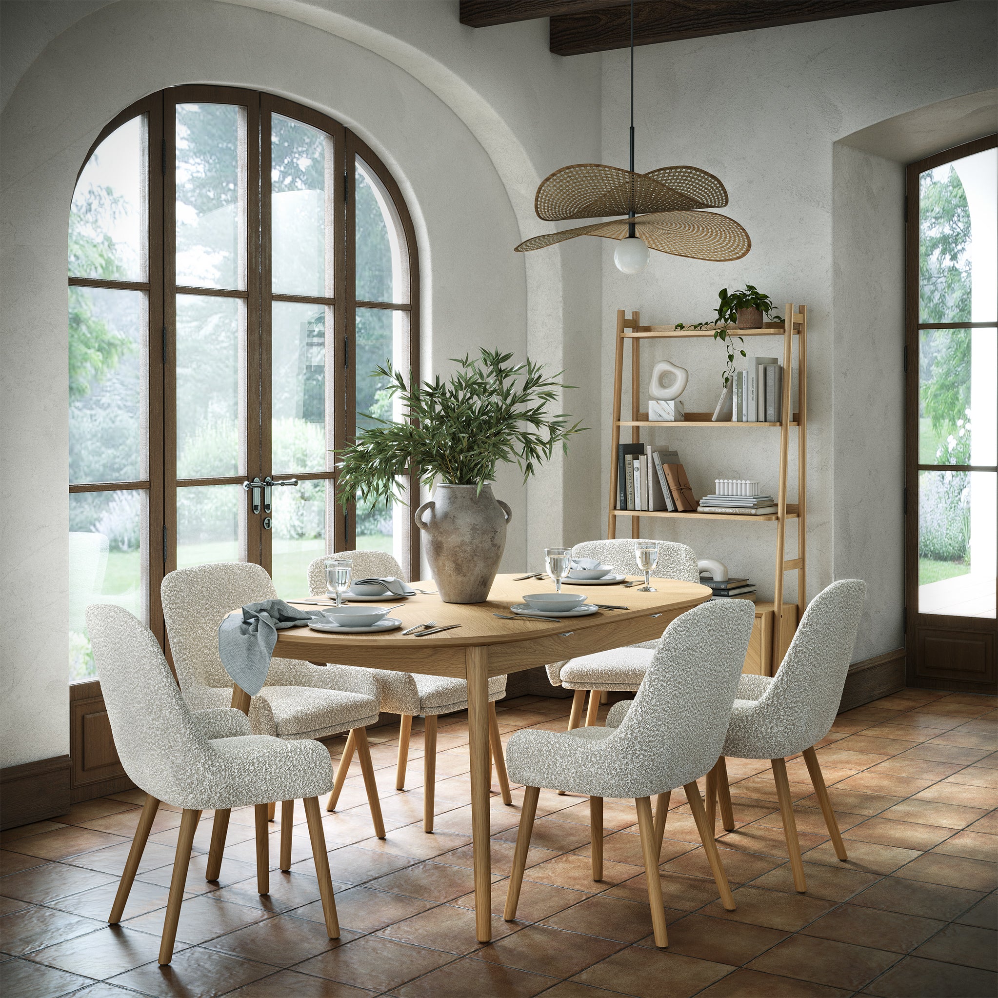 Flintham Oak 180-230cm Oval Extendable Dining Table - Image 2