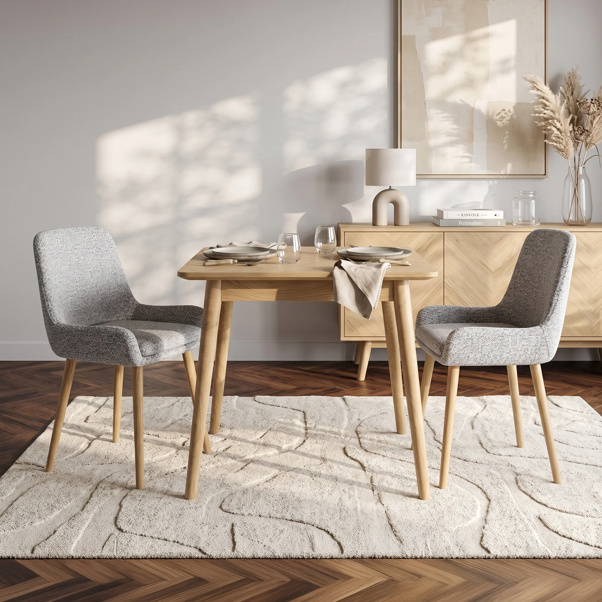 Flintham Oak 80cm Bistro Dining Table - Image 2