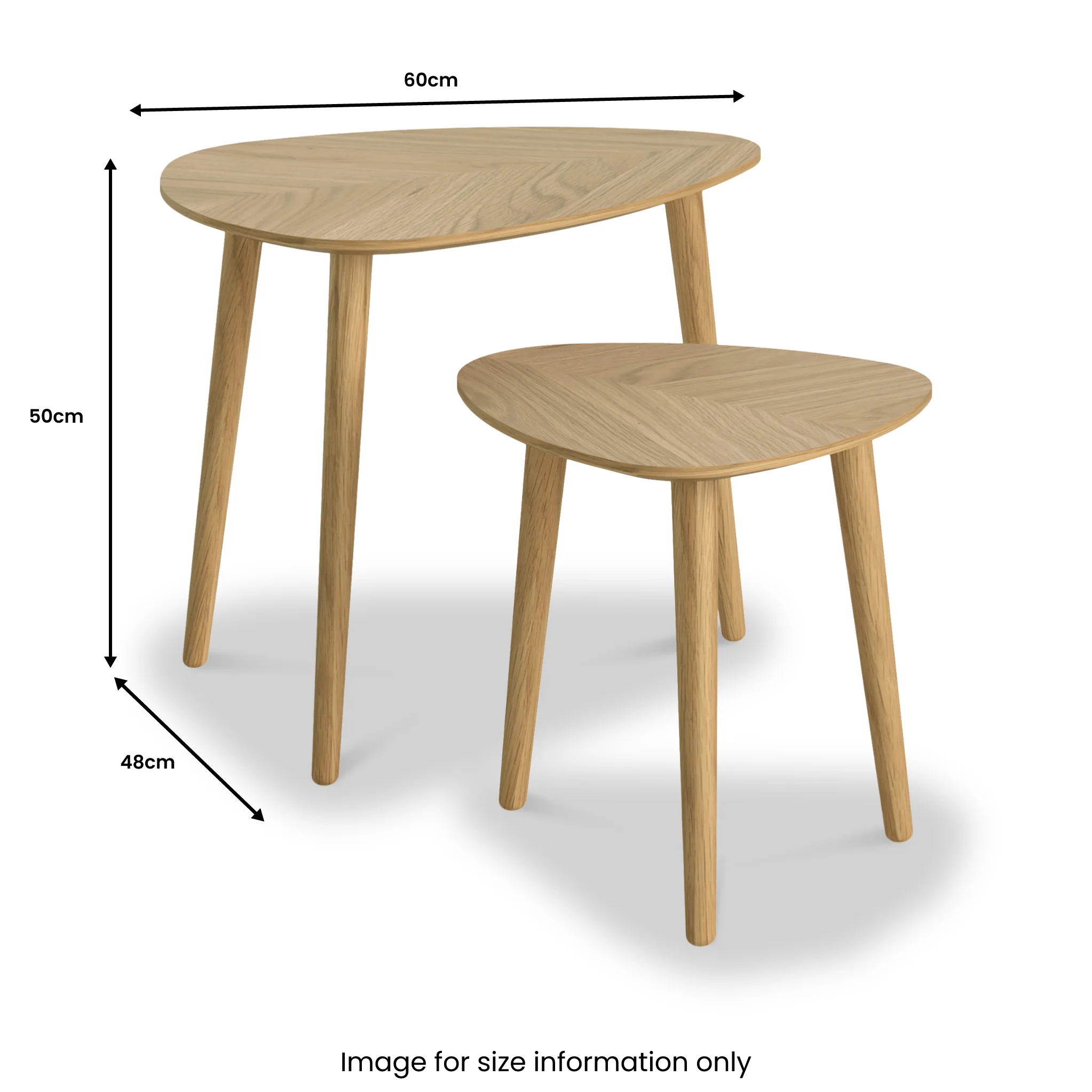 Flintham Oak Nest of Tables - Image 5
