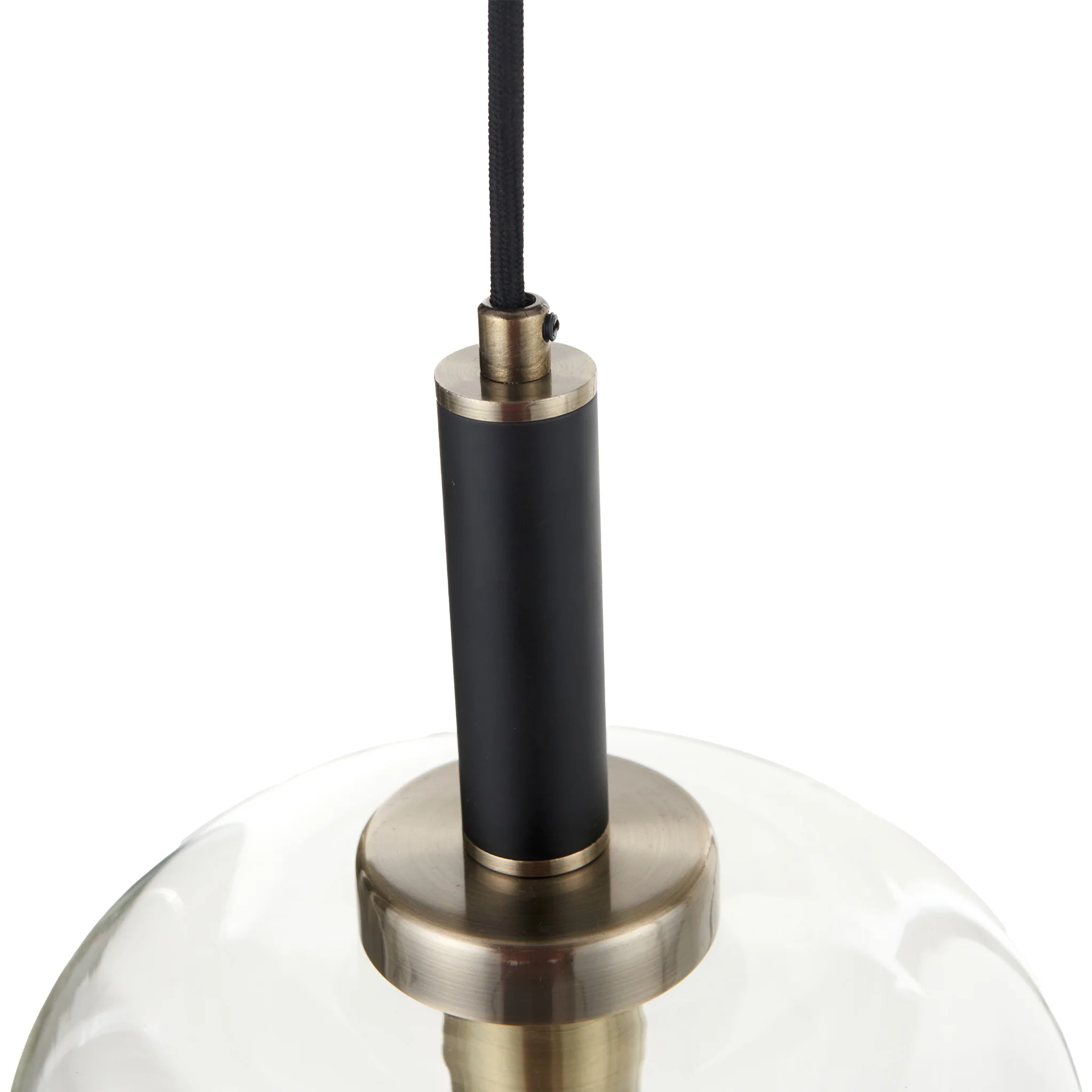 Florence Black Metal & Glass Pendant - Image 6