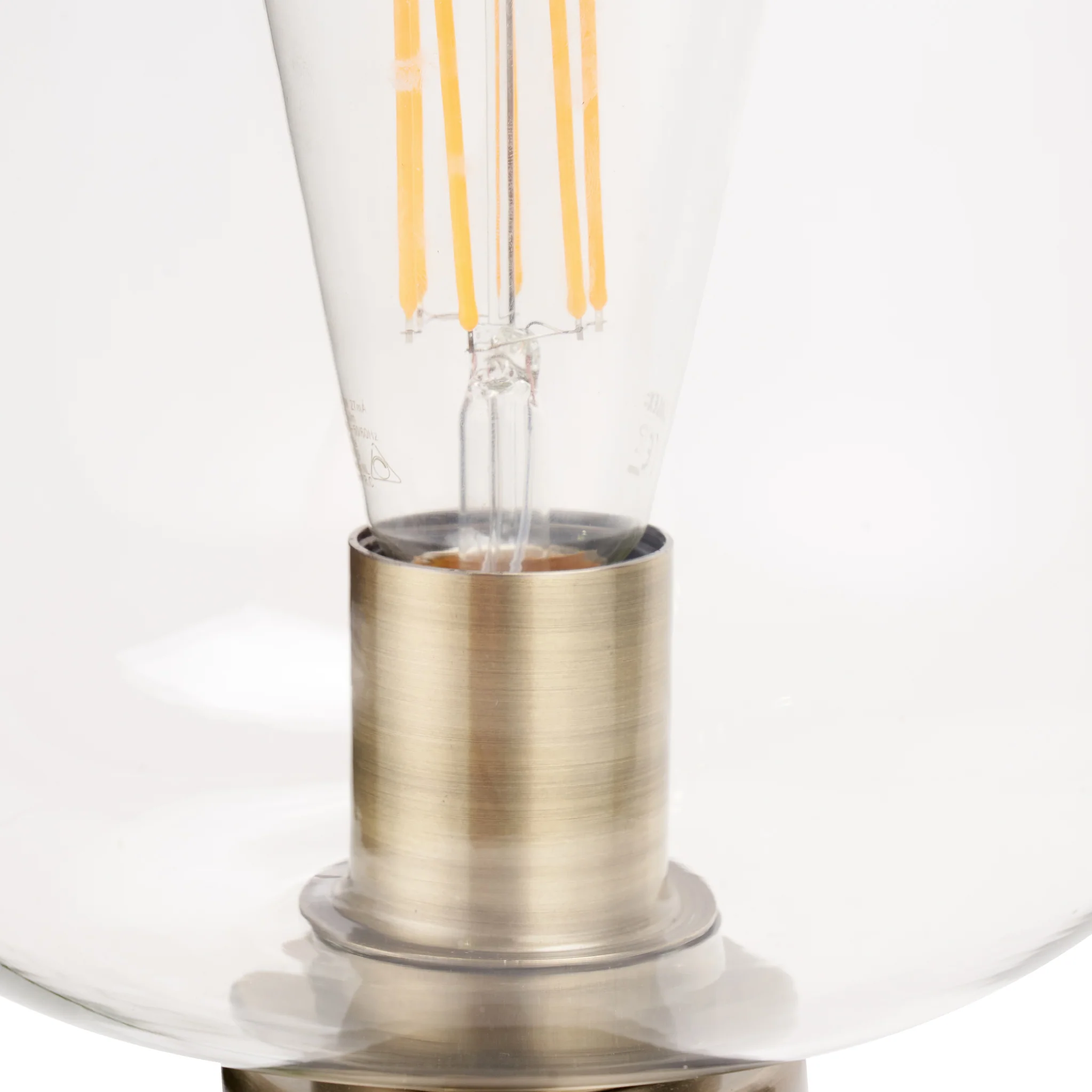 Florence Black Metal & Glass Table Lamp - Image 4