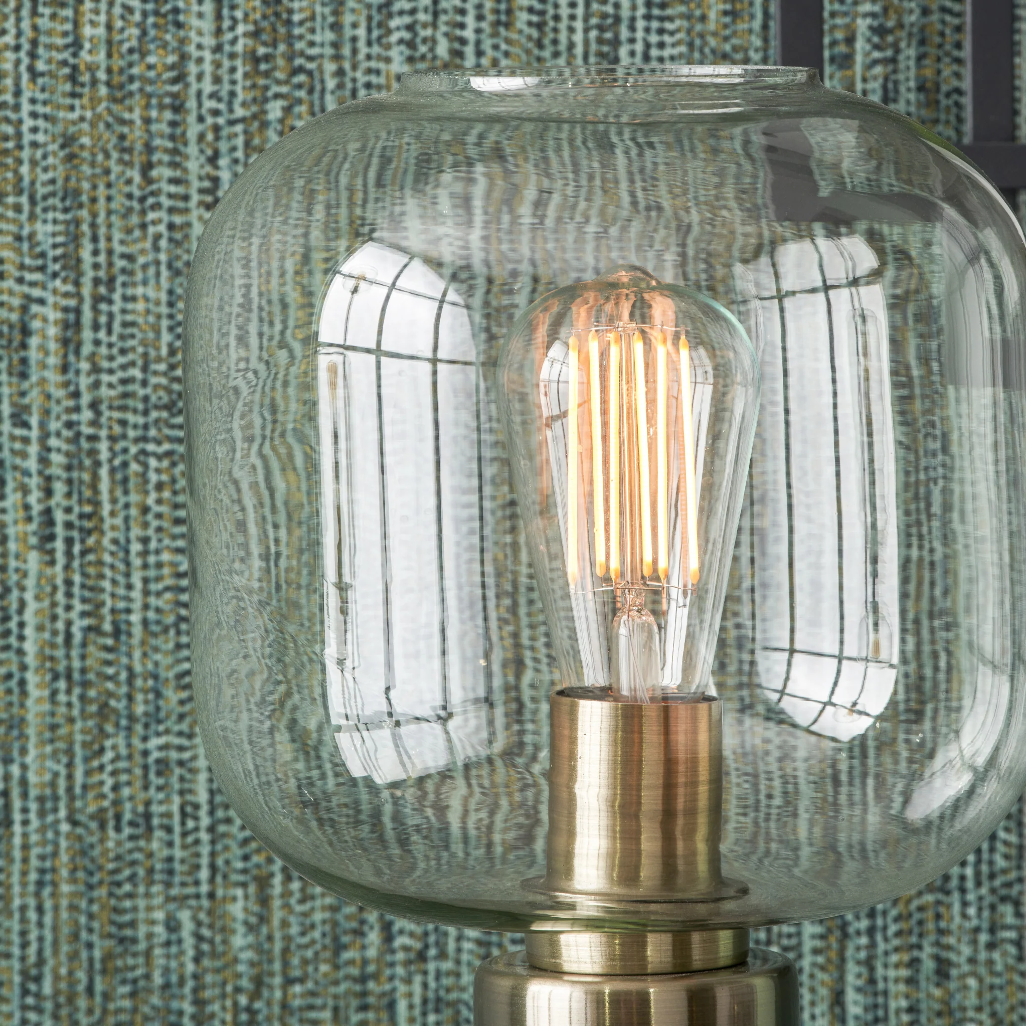 Florence Black Metal & Glass Table Lamp - Image 5