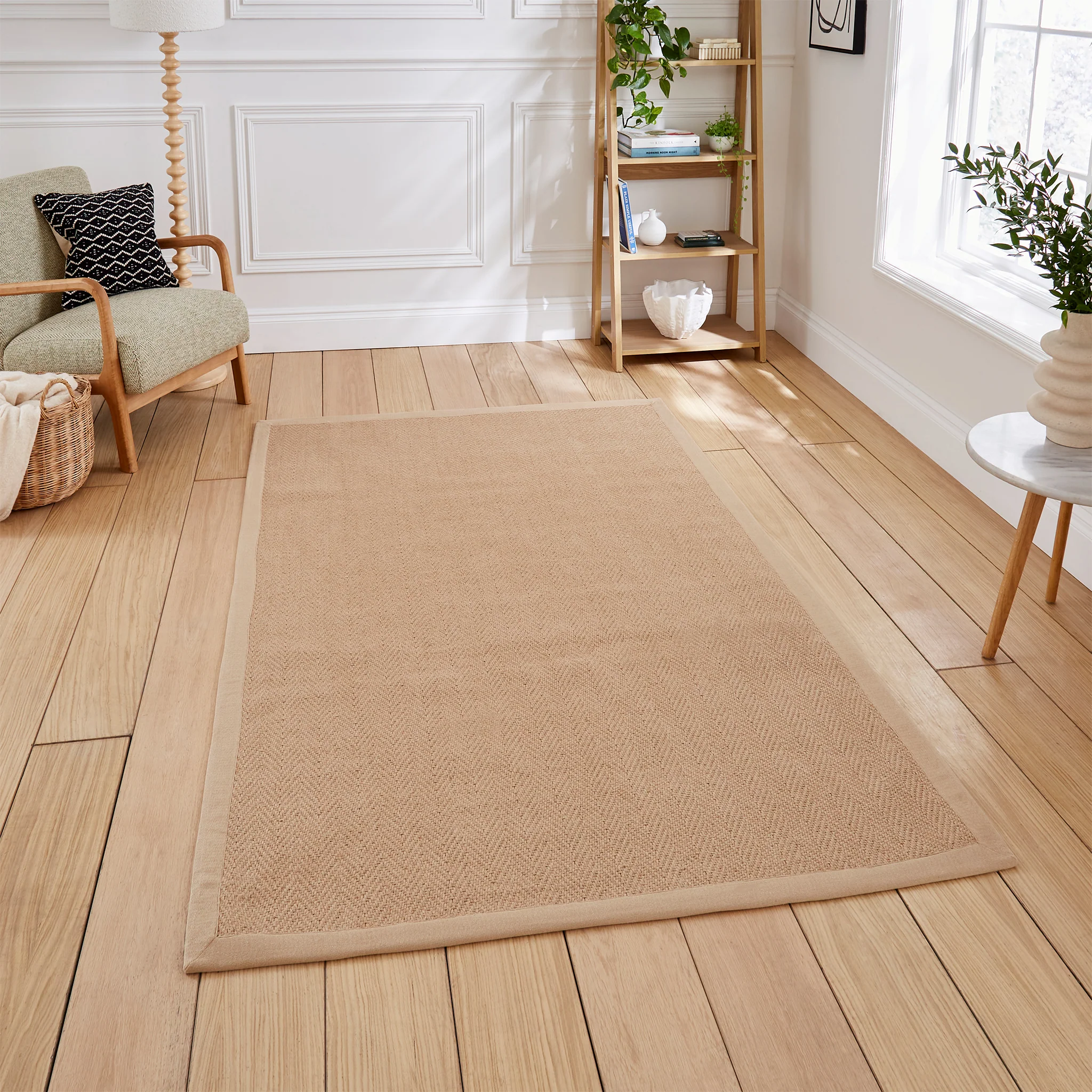 Ford Herringbone Jute Border Rug - Image 2