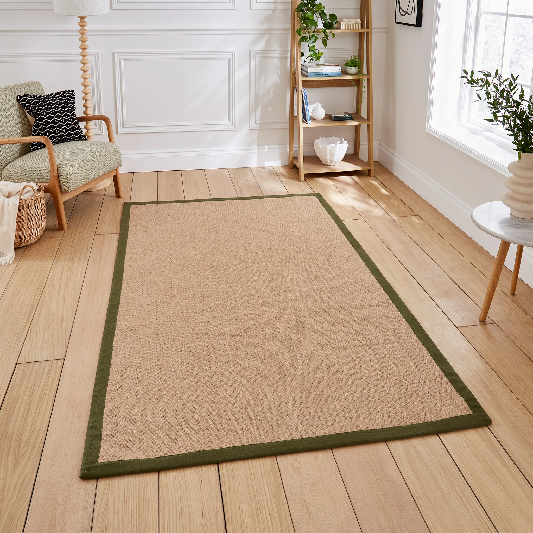 Ford Herringbone Jute Border Rug - Image 26