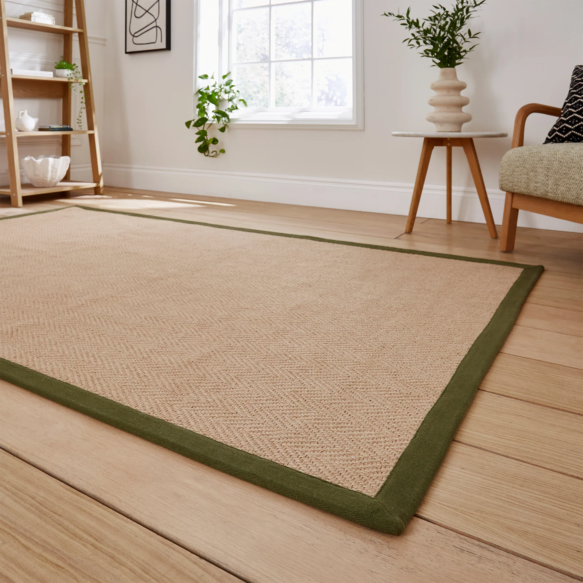Ford Herringbone Jute Border Rug - Image 27