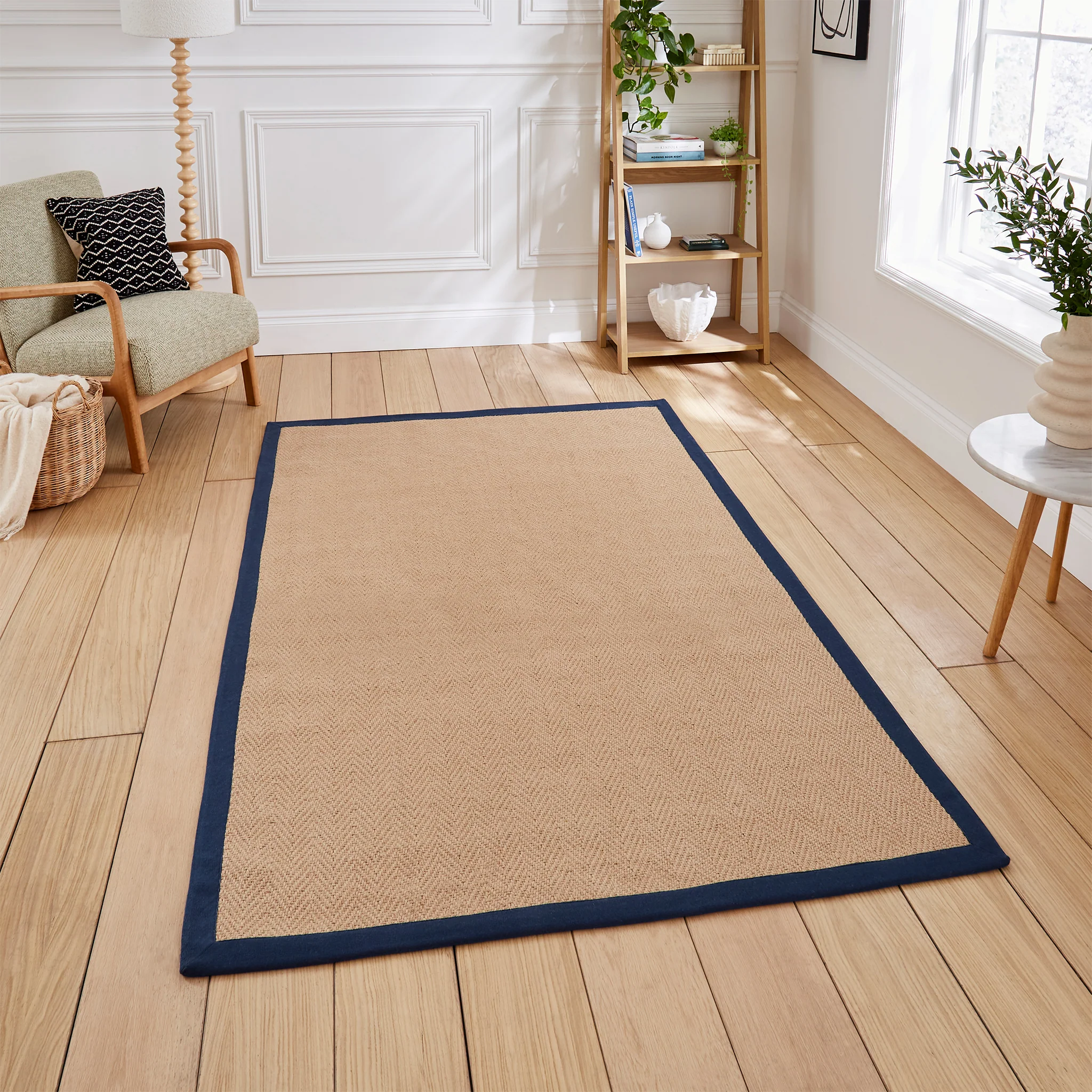 Ford Herringbone Jute Border Rug - Image 38