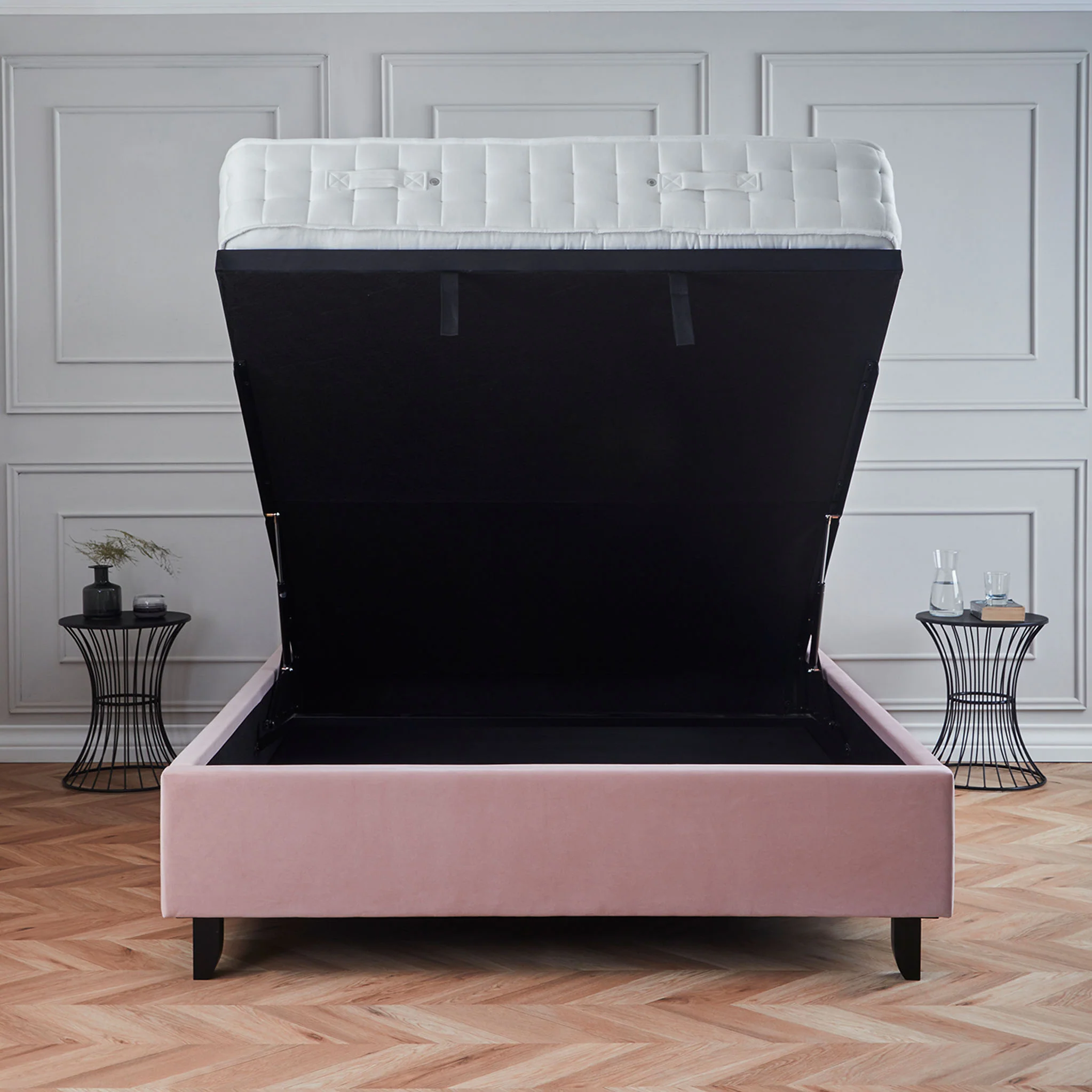 Francis Premier Velvet Ottoman Storage Bed Frame - Image 2