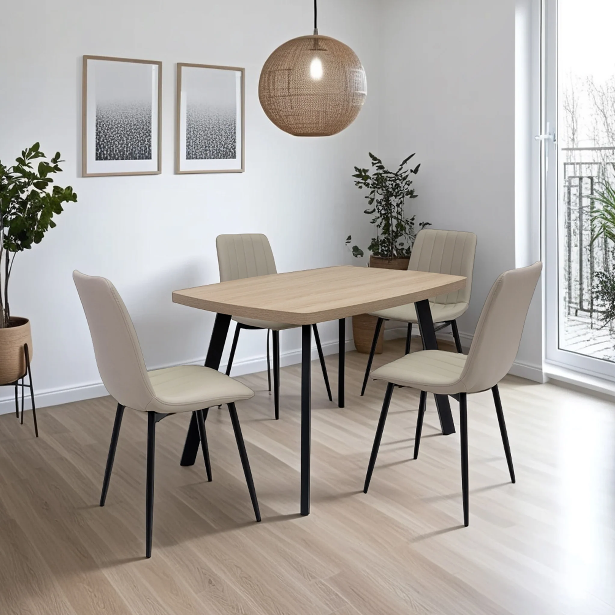 Frankie 120cm Oak Effect Dining Table - Image 8