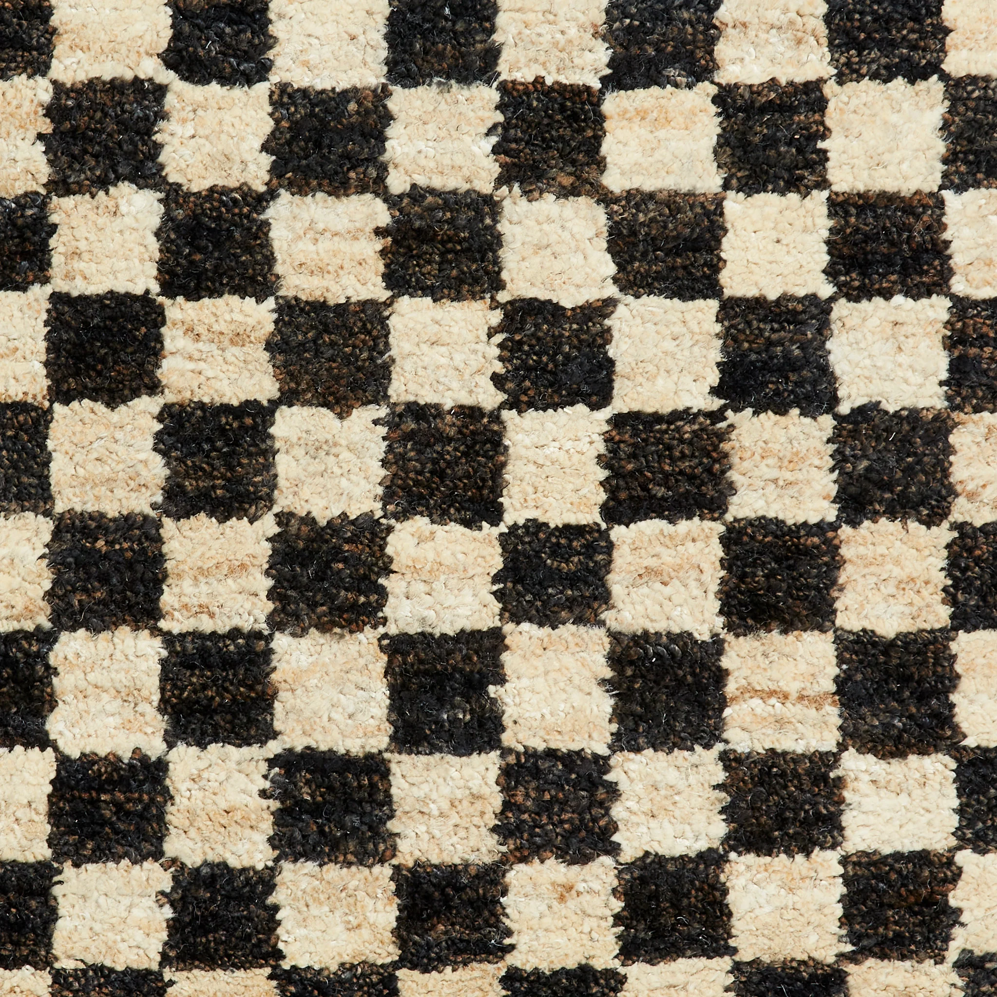 Franklin Natural Hemp Black/Ivory Chequered Rug - Image 7