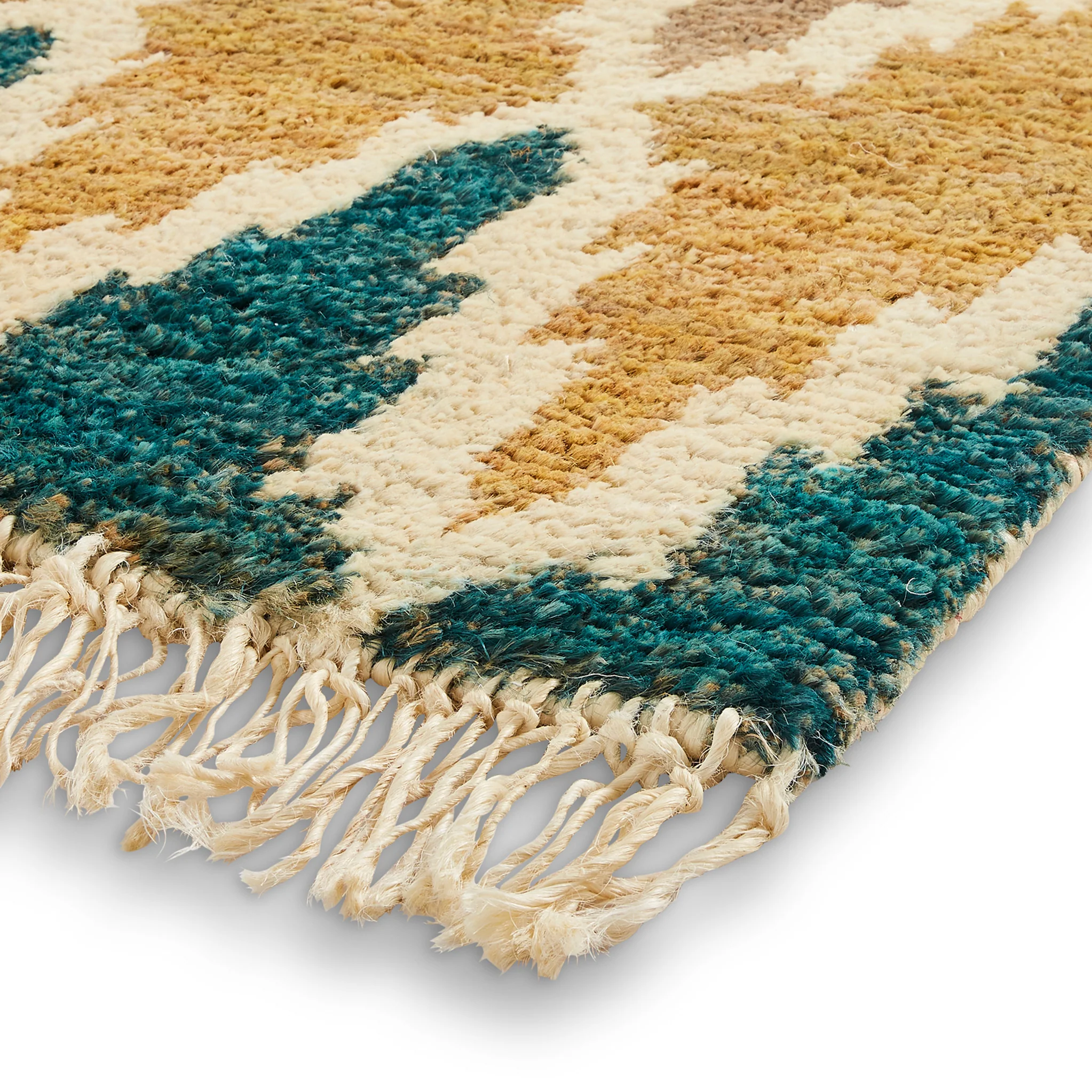 Franklin Natural Hemp Multi Coloured Diamond Rug - Image 5