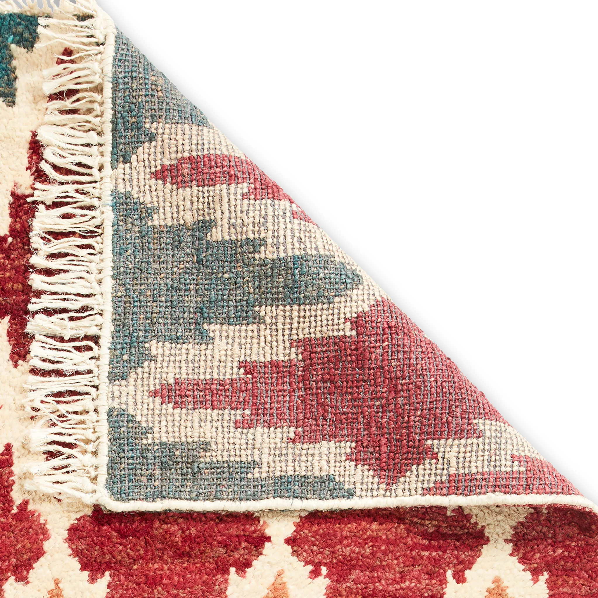 Franklin Natural Hemp Multi Coloured Diamond Rug - Image 8