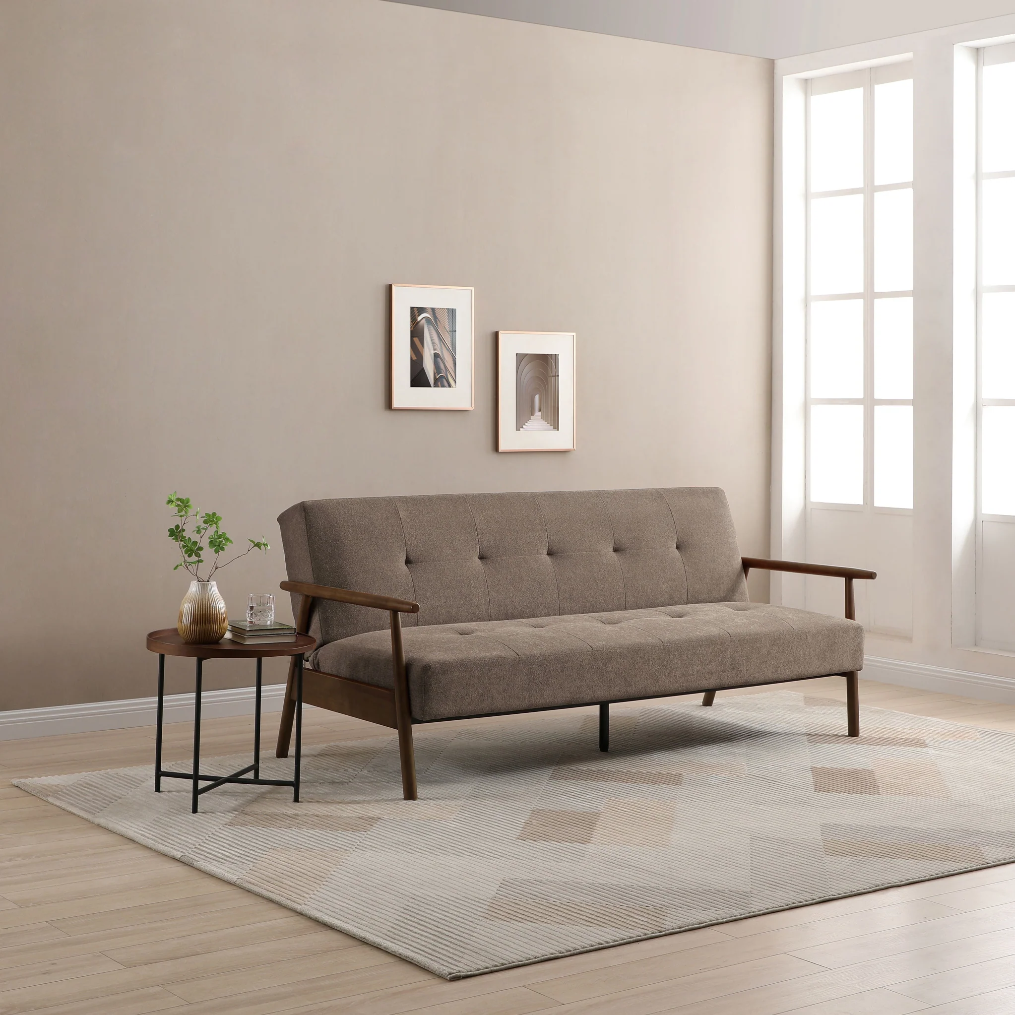 Frazier 3 Seater Button Back Sofa Bed - Image 14