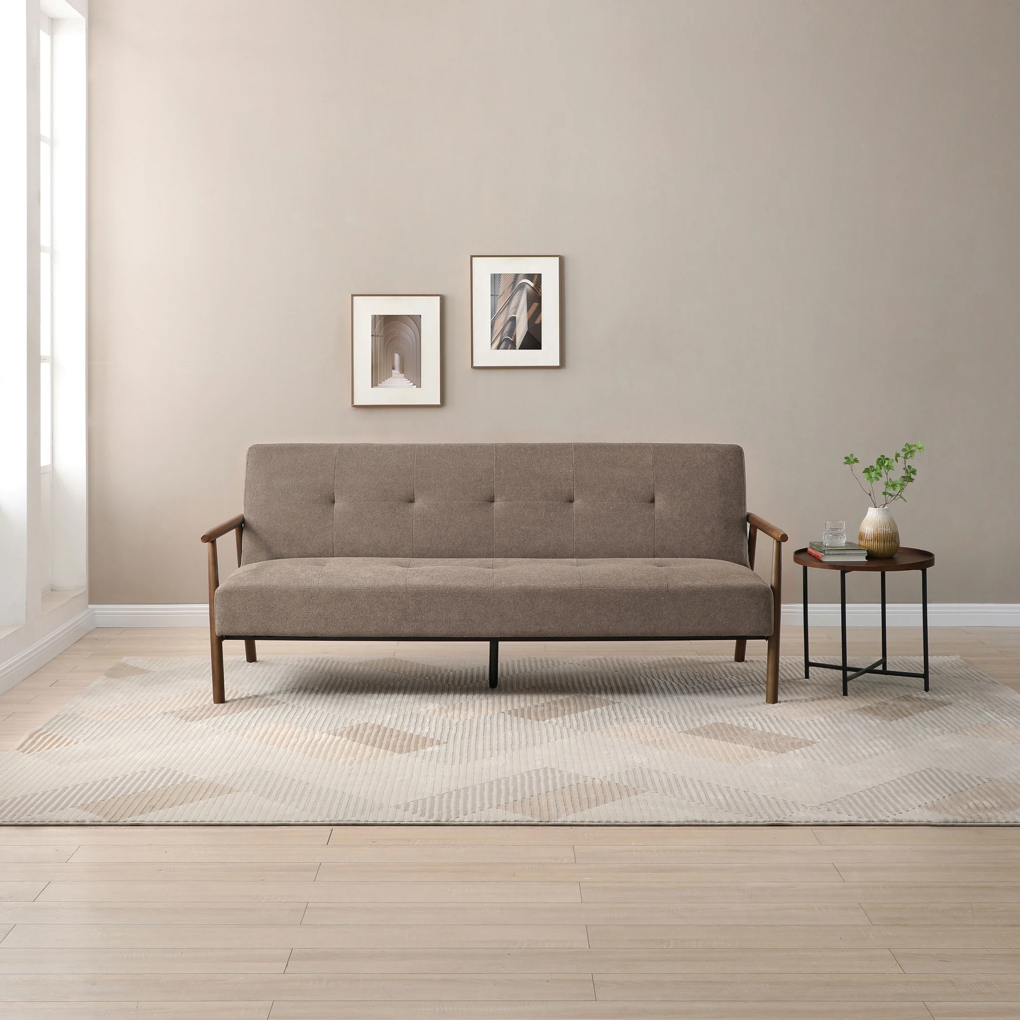 Frazier 3 Seater Button Back Sofa Bed - Image 15