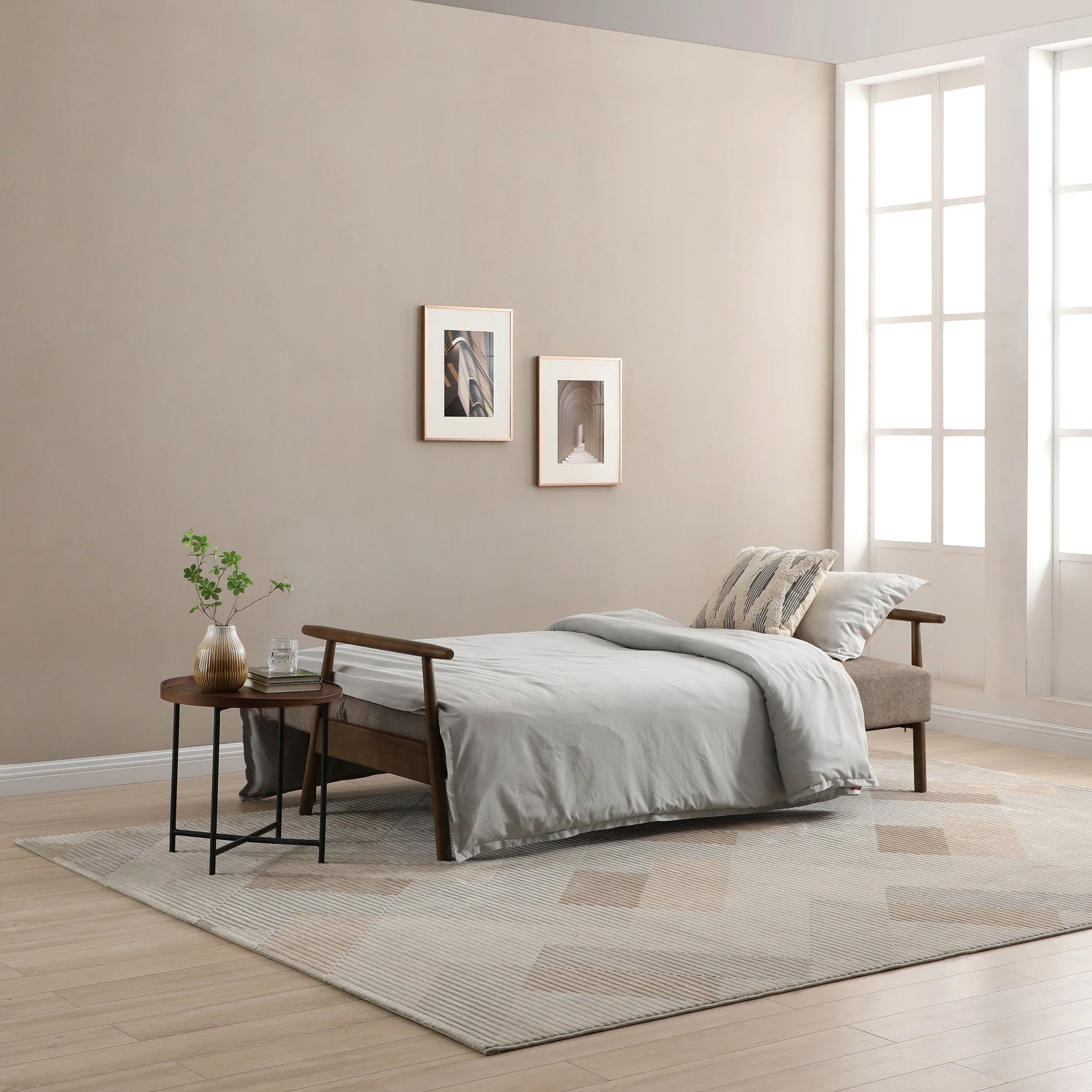 Frazier 3 Seater Button Back Sofa Bed - Image 16