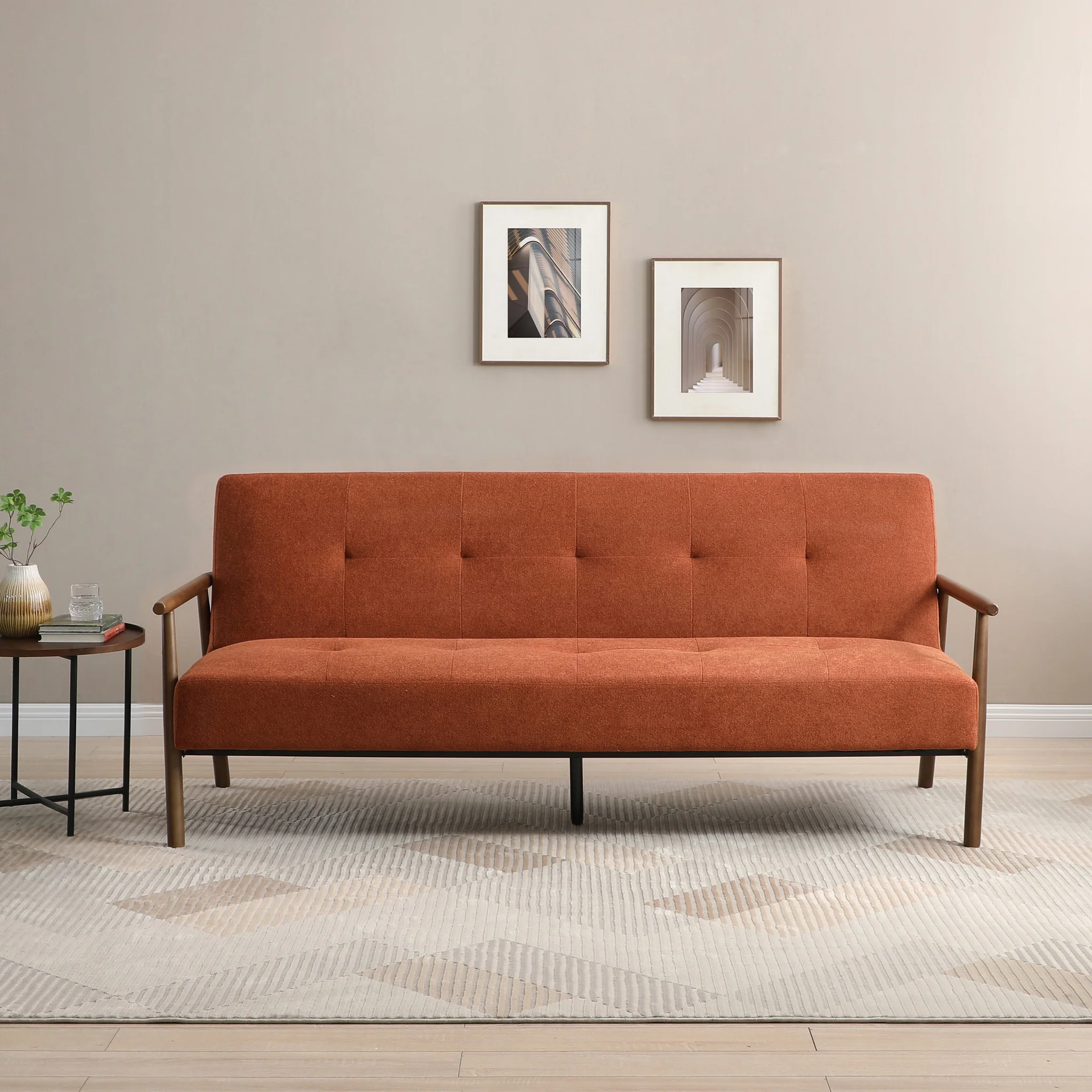 Frazier 3 Seater Button Back Sofa Bed - Image 3