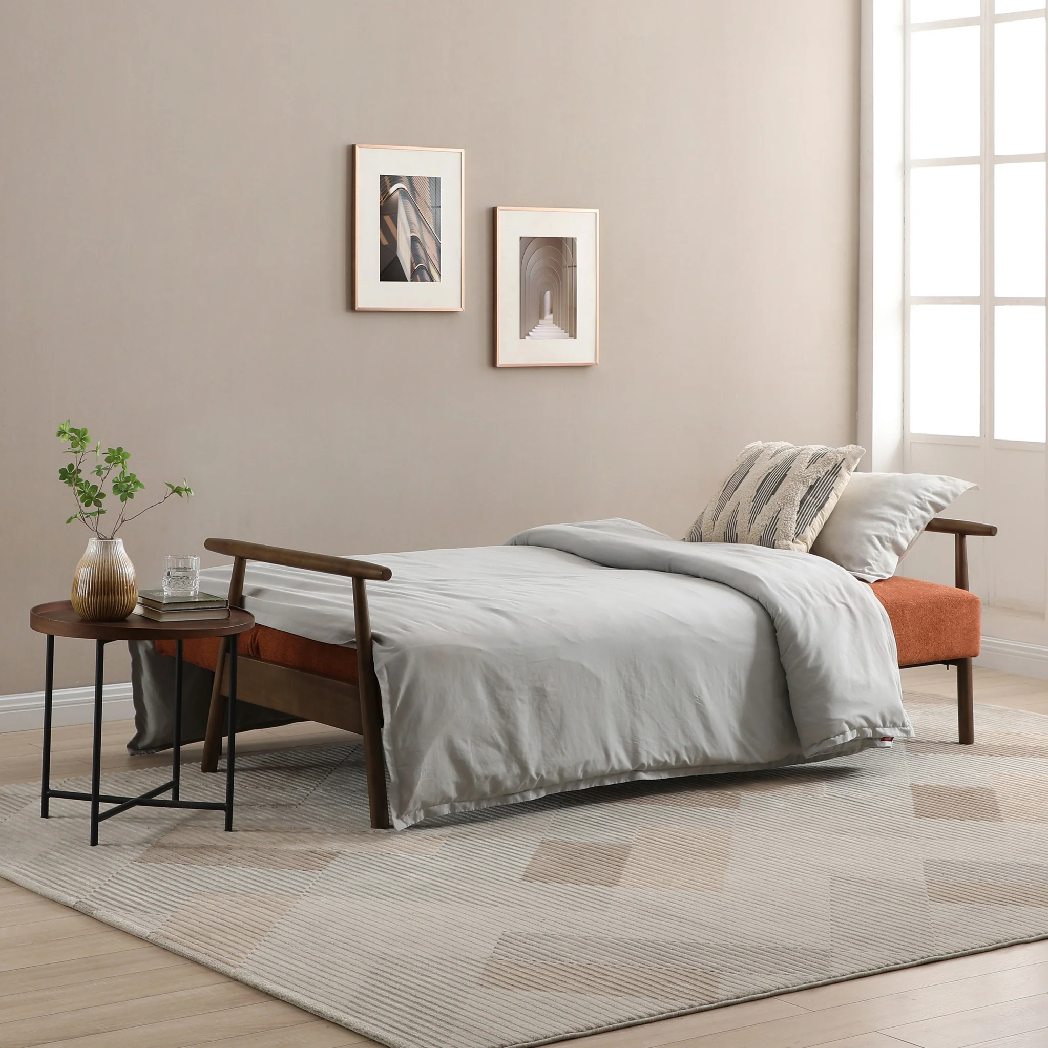 Frazier 3 Seater Button Back Sofa Bed - Image 4